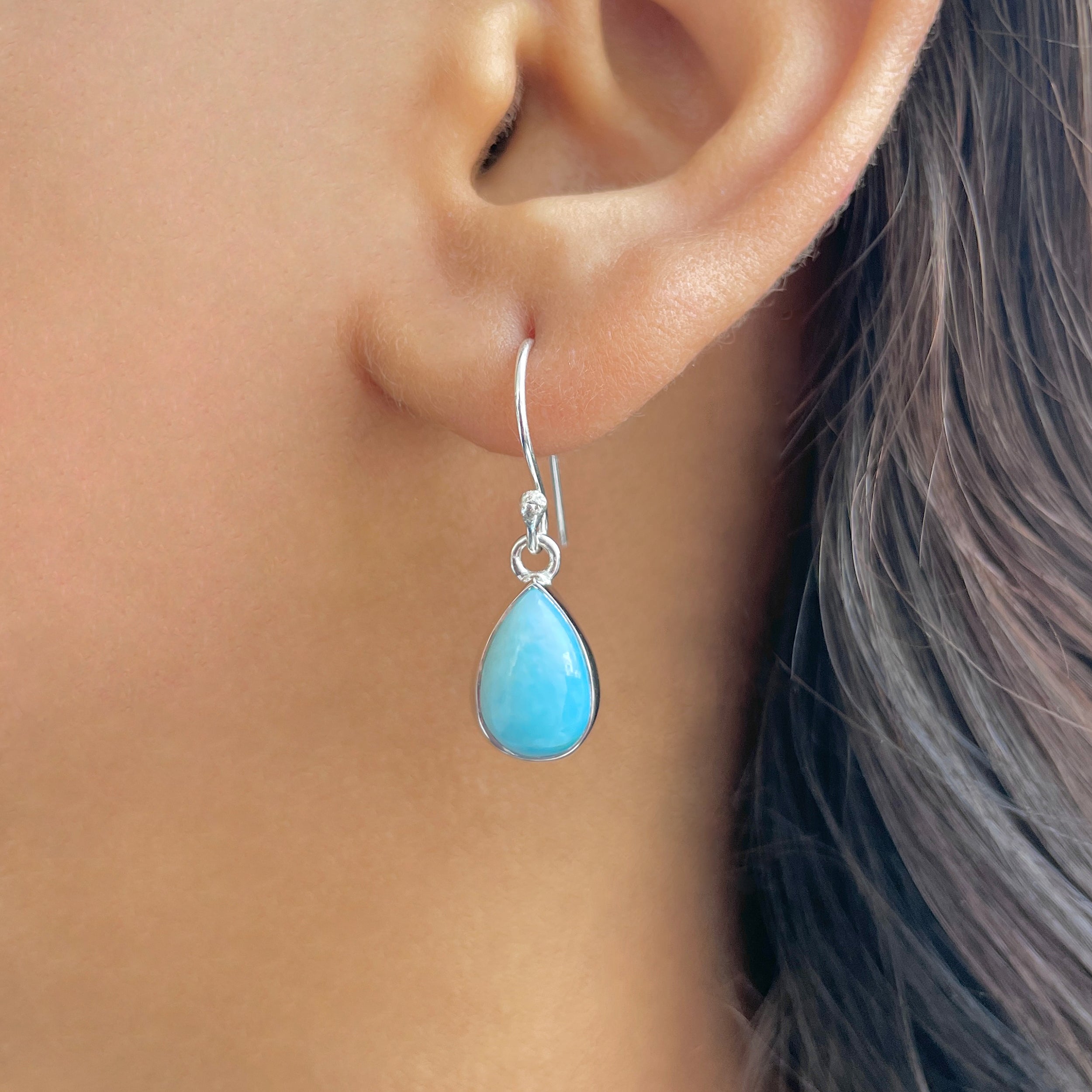 Larimar Earrings-(LAR-E-3596.) – Sagacia Jewelry