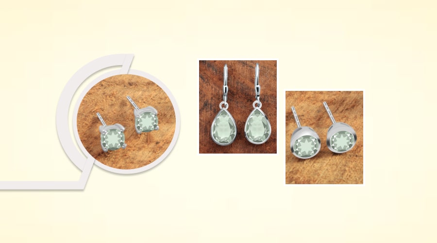 Green Amethyst Earring Designs For Daily Use
