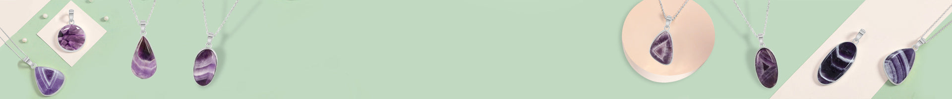 Amethyst Lace Agate Pendants