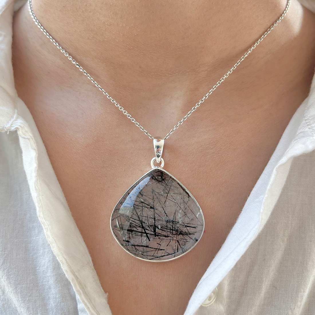 Black Rutile Pendant-(BLR-P-10.)