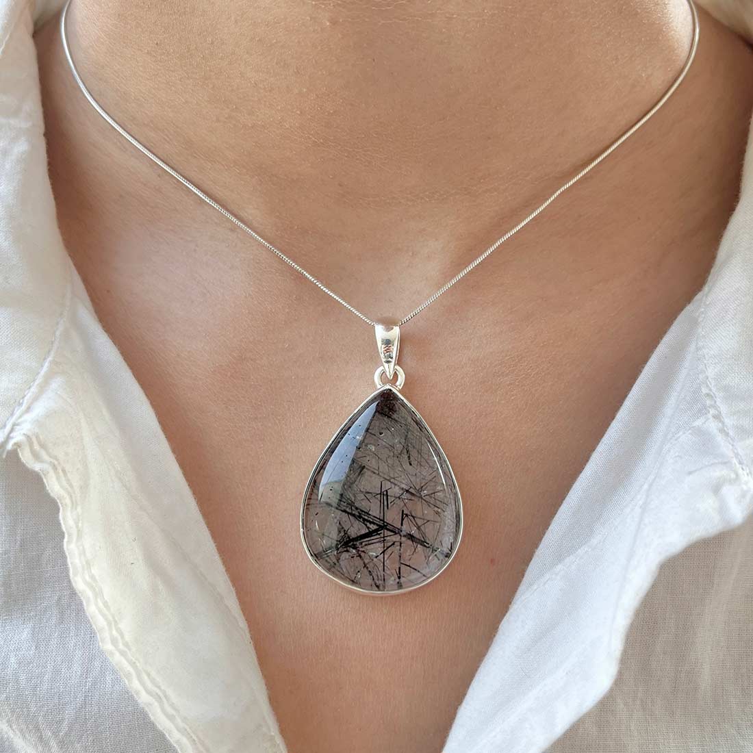 Black Rutile Pendant-(BLR-P-4.)