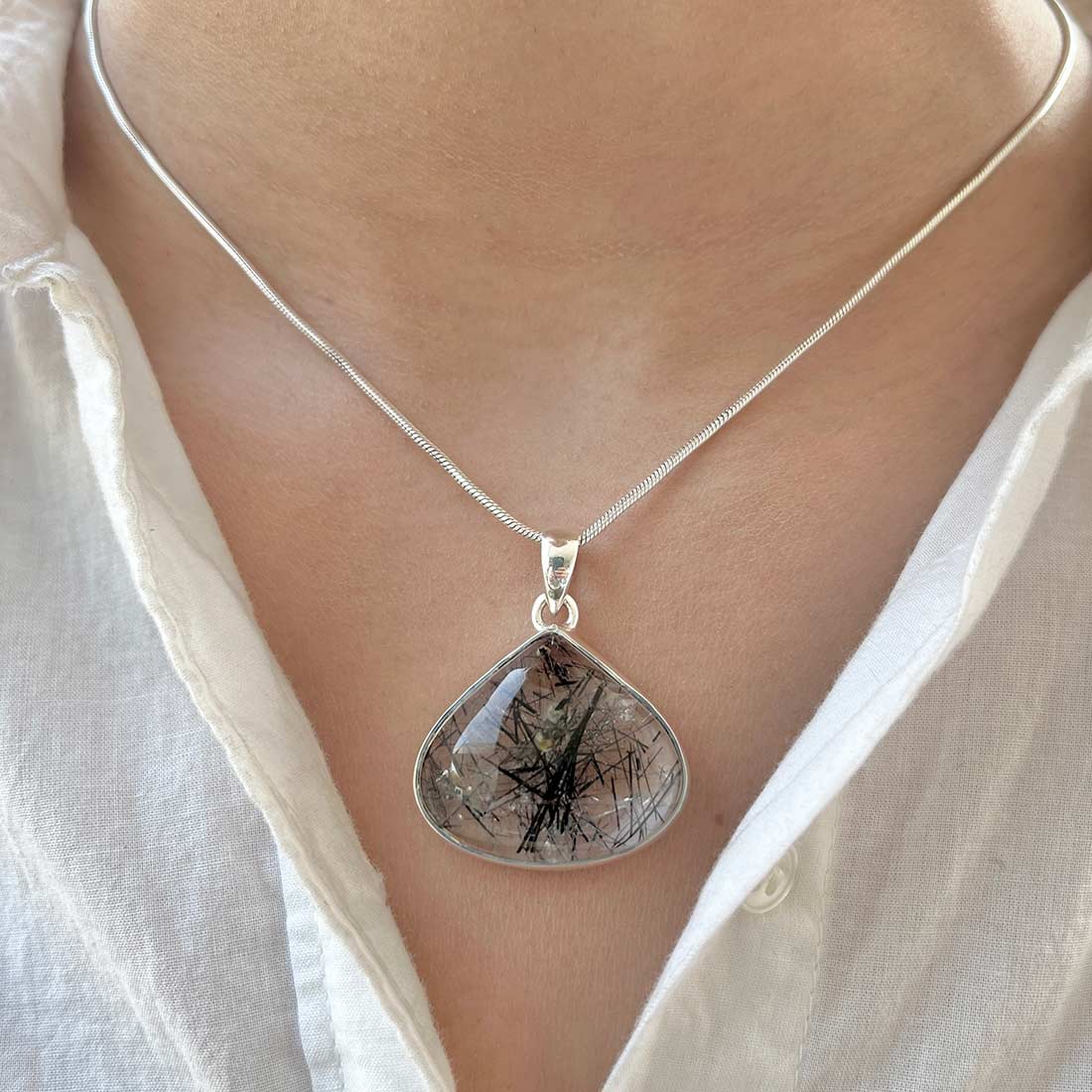 Black Rutile Pendant-(BLR-P-8.)