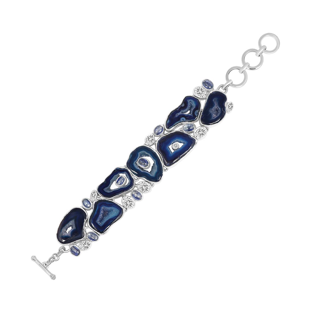 Blue Agate Bracelet-(ABU-B-1)