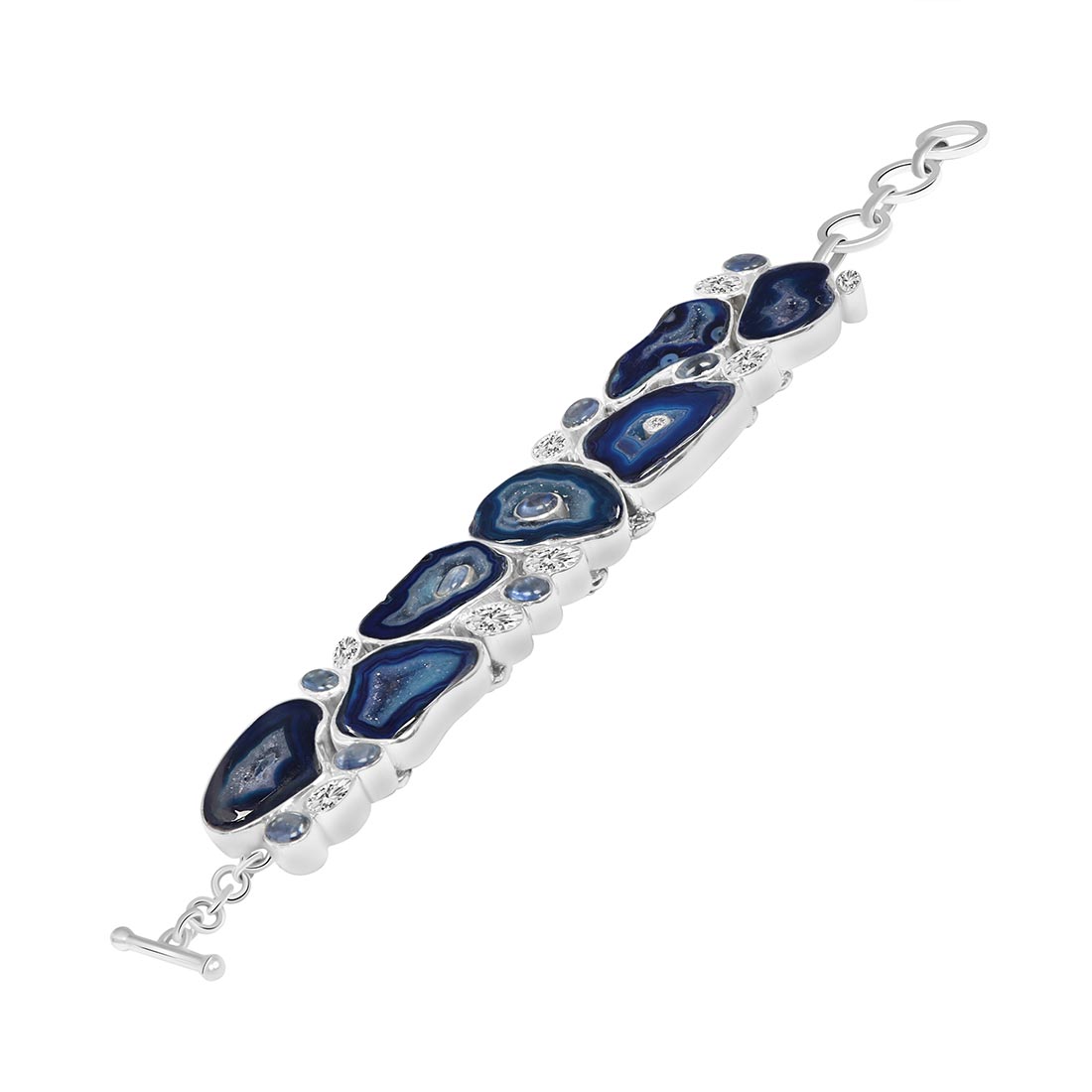 Blue Agate Bracelet-(ABU-B-1)