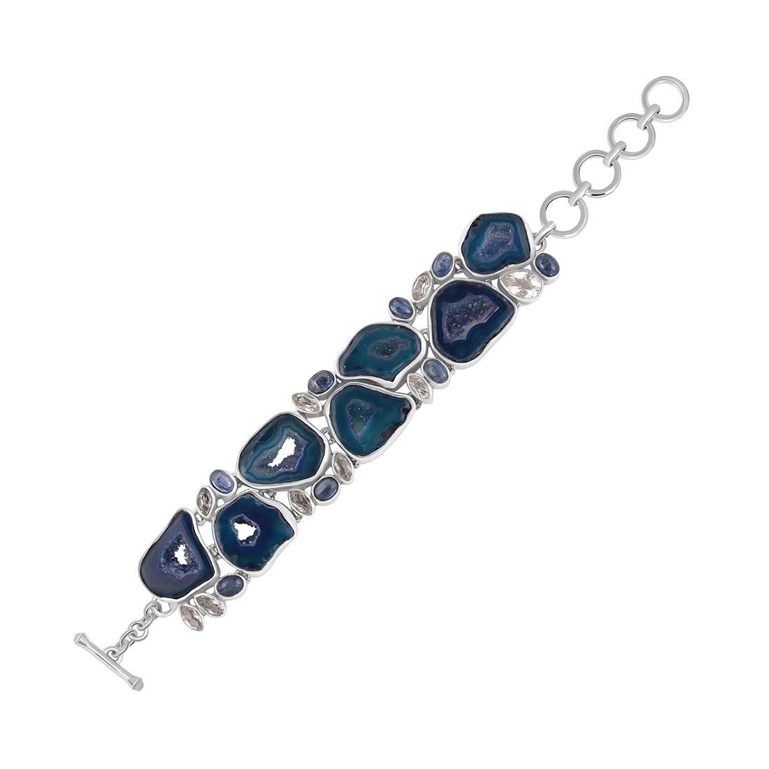 Blue Agate Bracelet-(ABU-B-2)