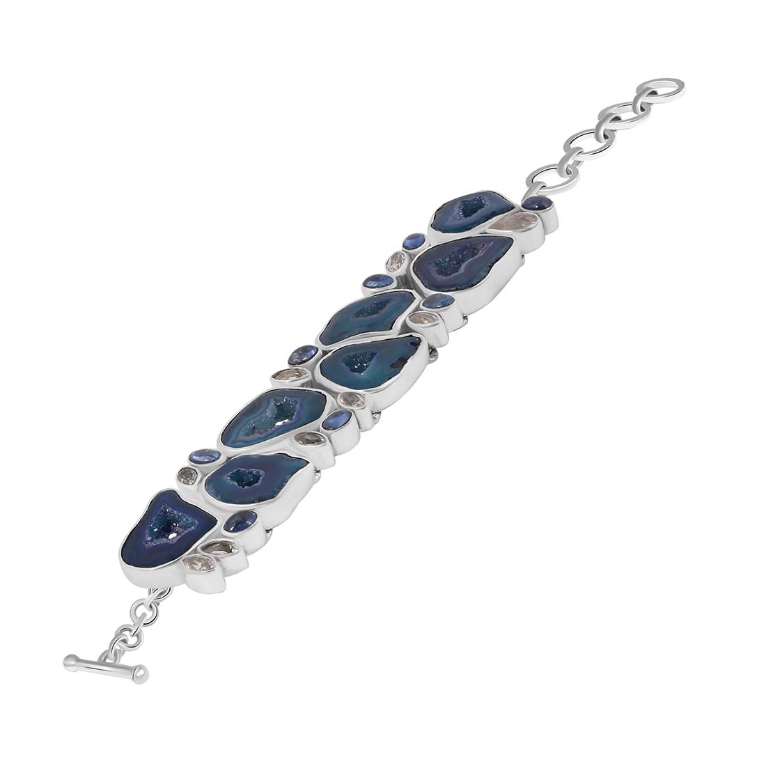 Blue Agate Bracelet-(ABU-B-2)