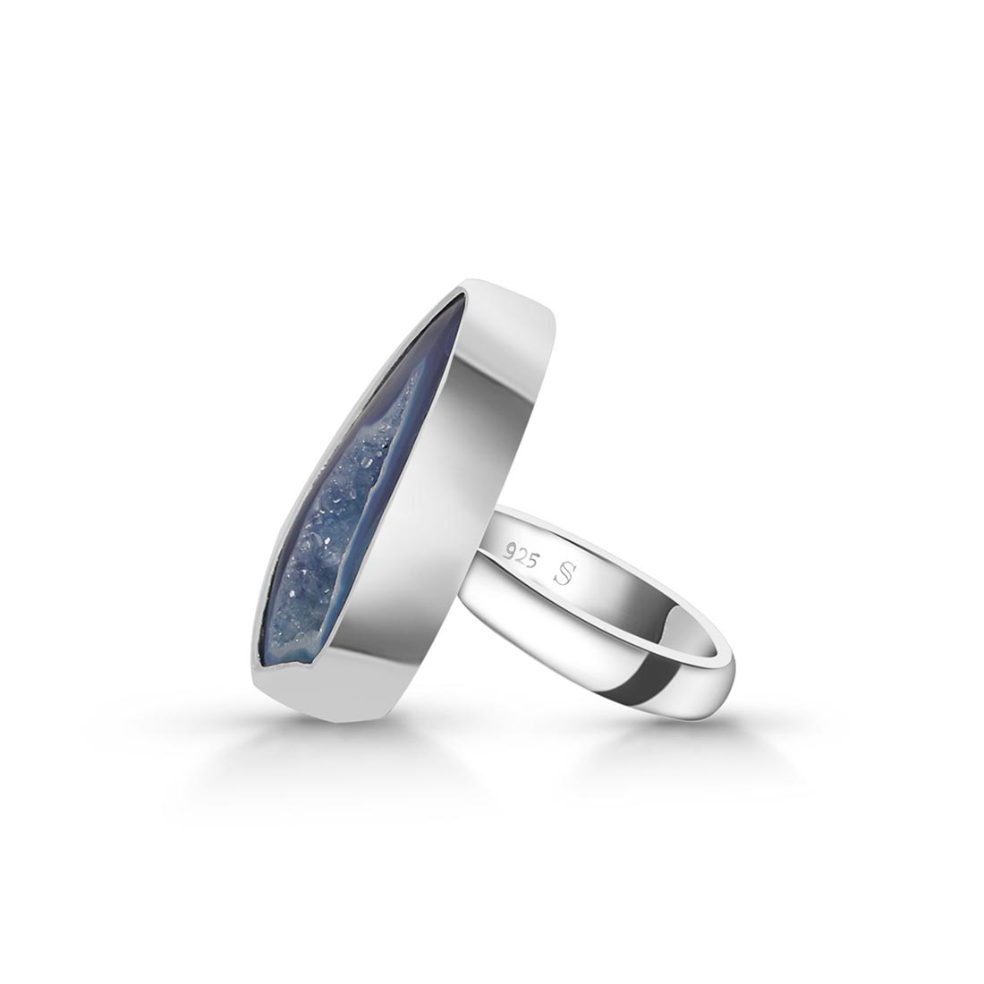 Blue Agate Adjustable Ring-(ABU-R-13.)
