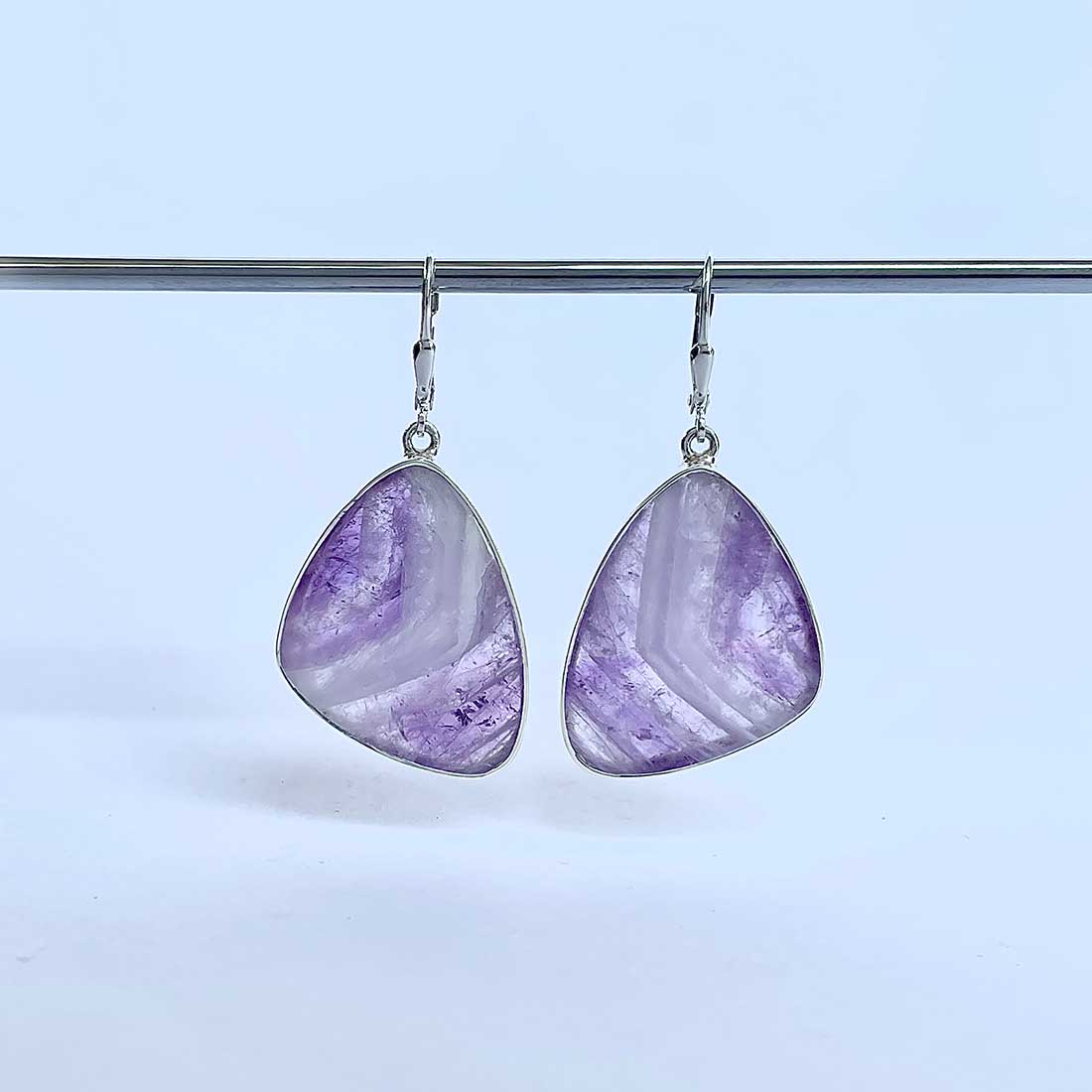 Amethyst Lace Agate Earring-(ALA-E-10.)