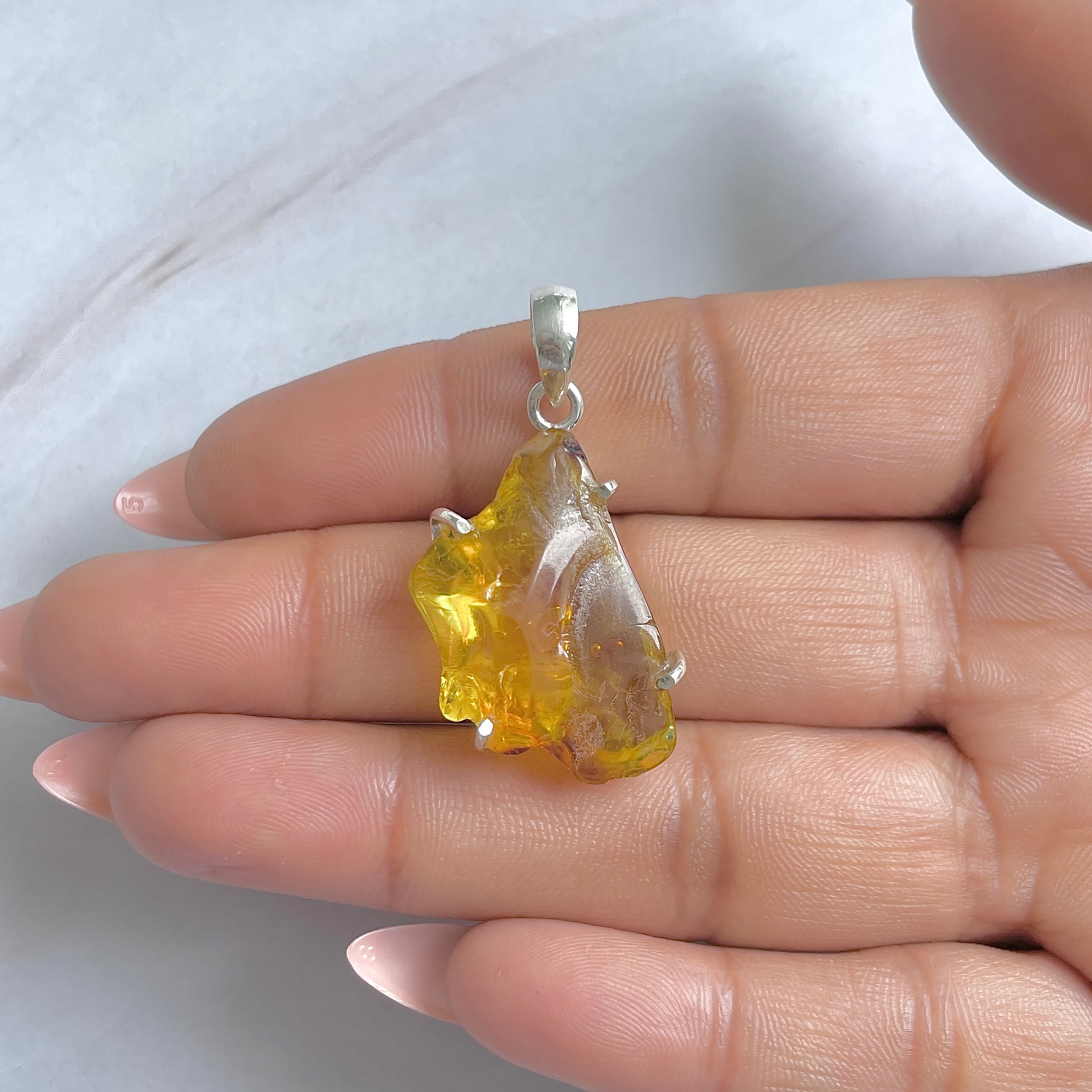 Amber Pendant-(AMB-P-103.)