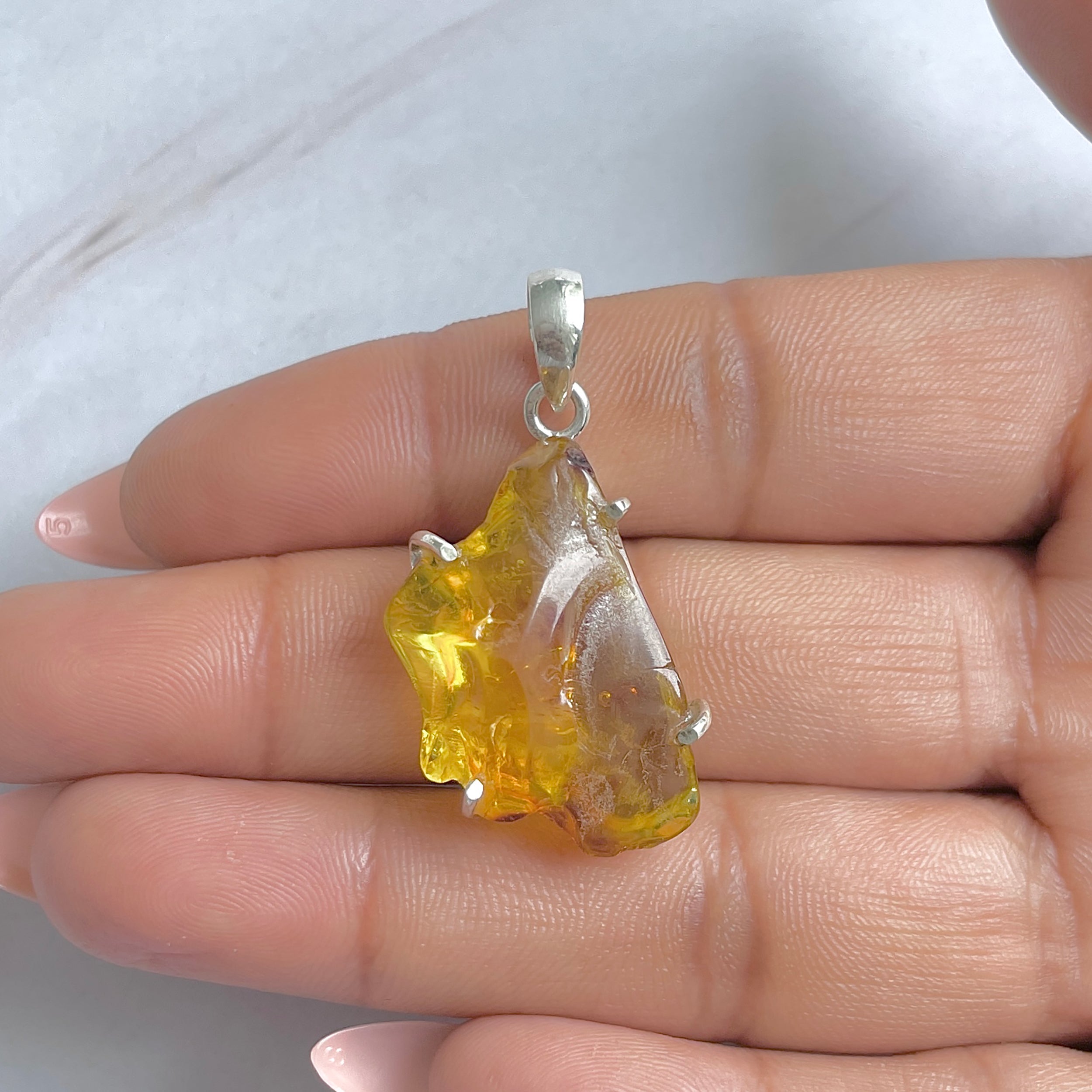 Amber Pendant-(AMB-P-103.)