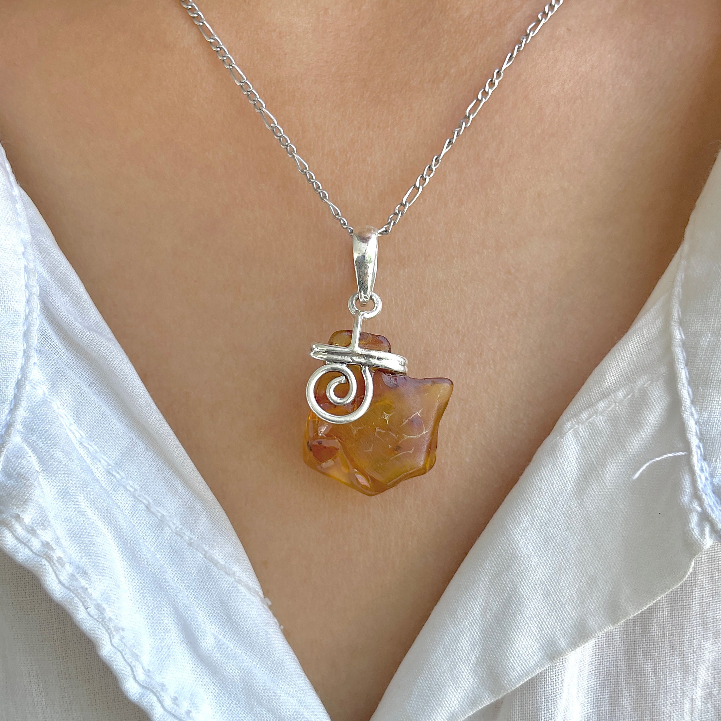 Amber Pendant-(AMB-P-115.)