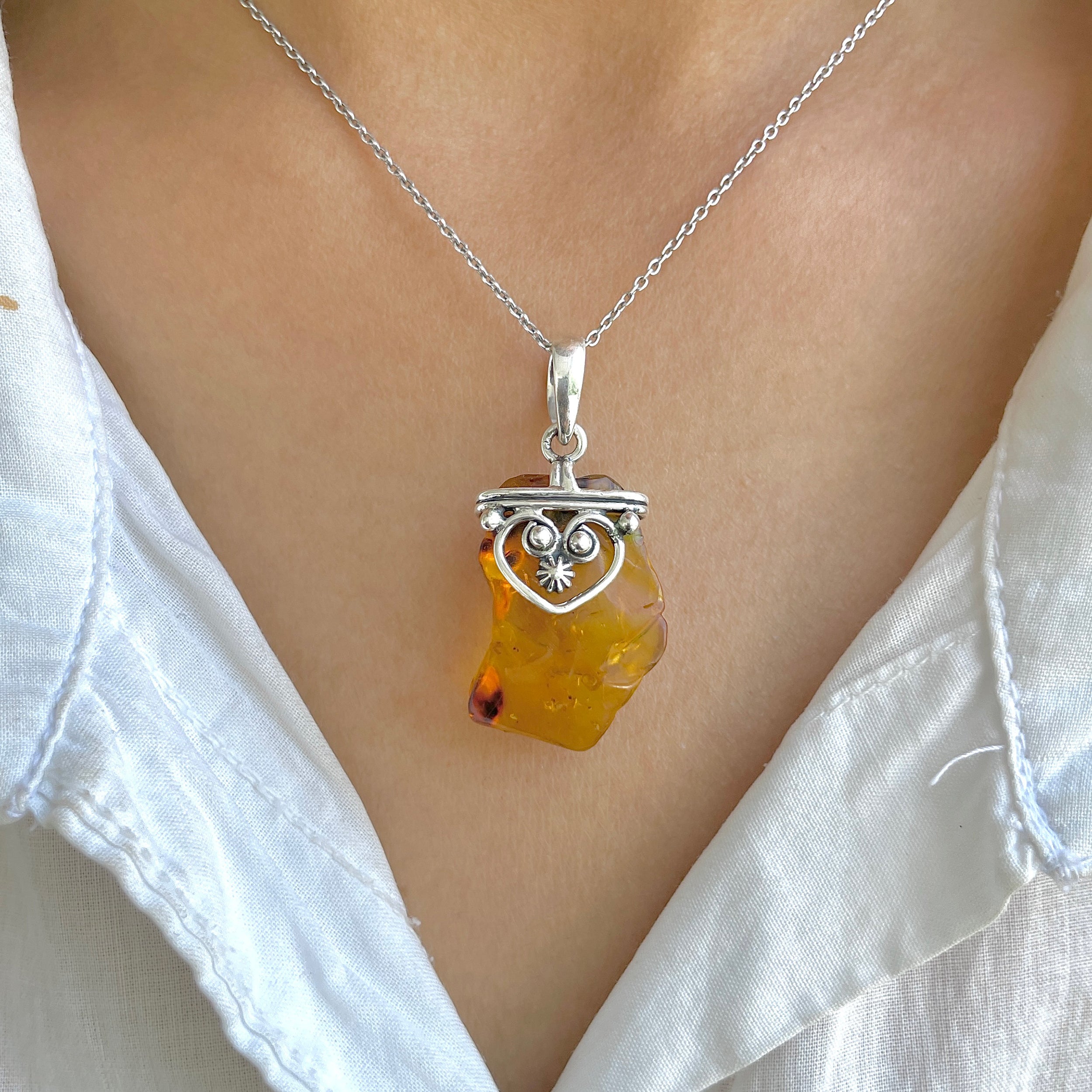 Amber Pendant-(AMB-P-118.)