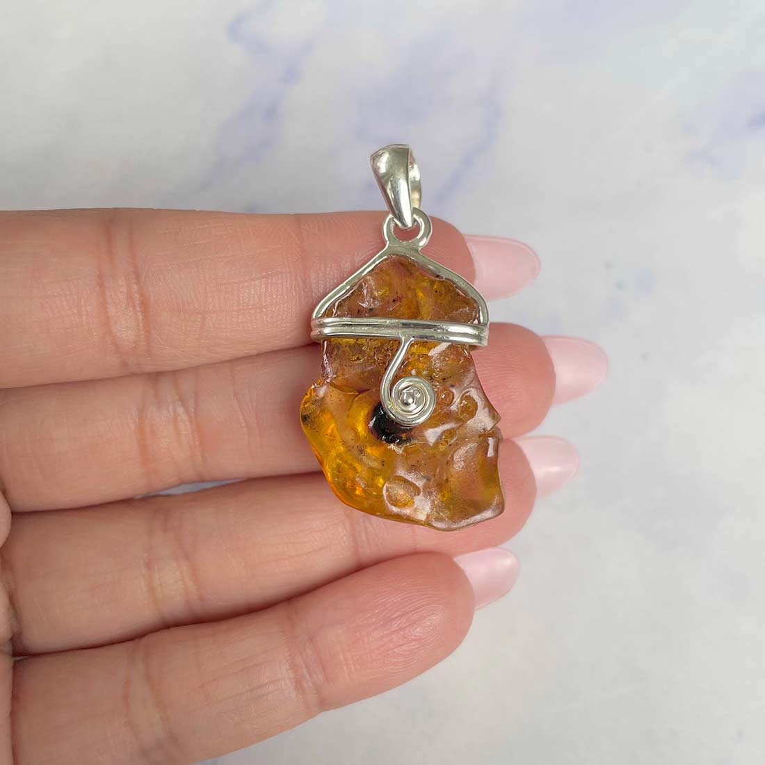 Amber Pendant-(AMB-P-12.)