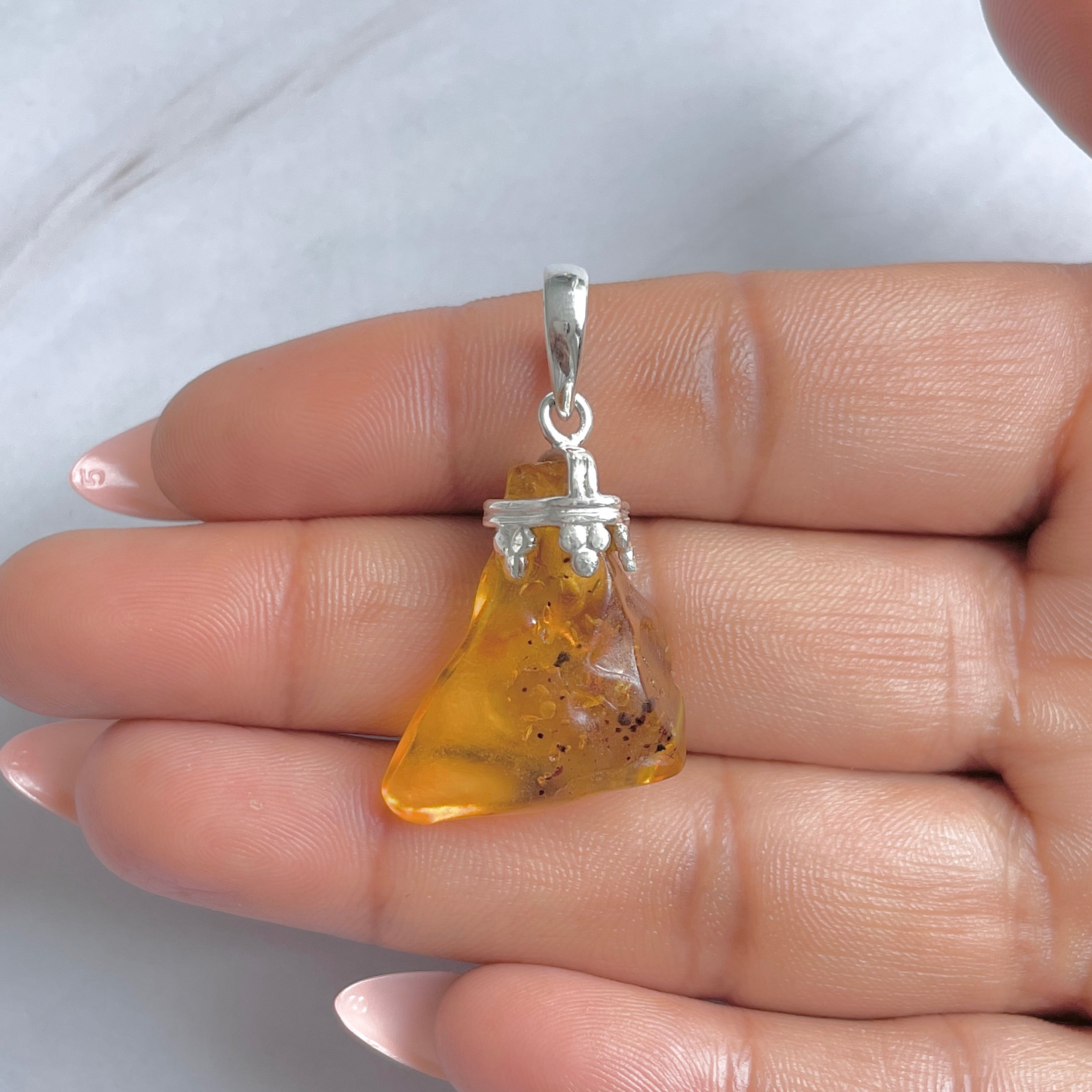 Amber Pendant-(AMB-P-123.)