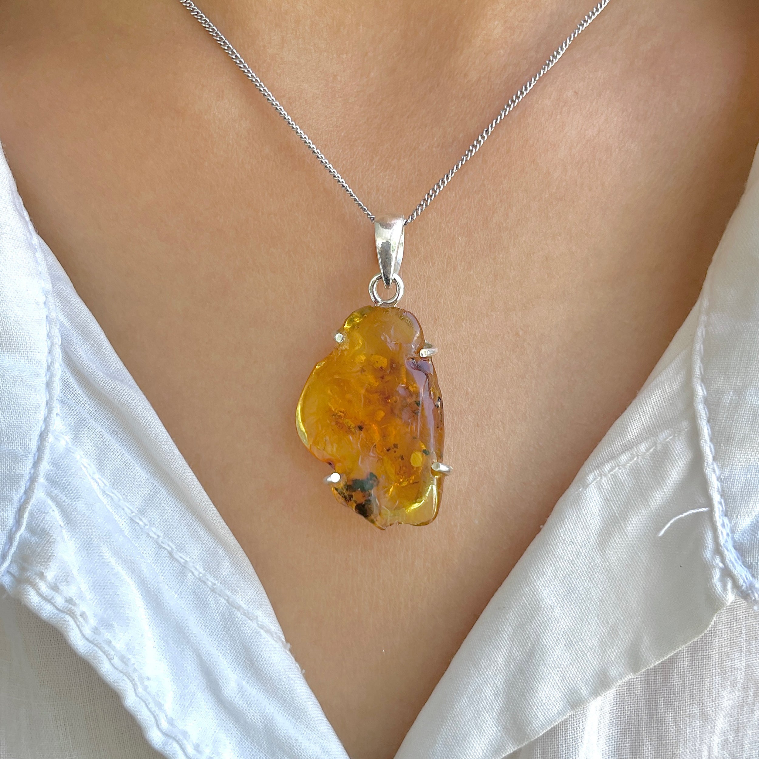 Amber Pendant-(AMB-P-124.)