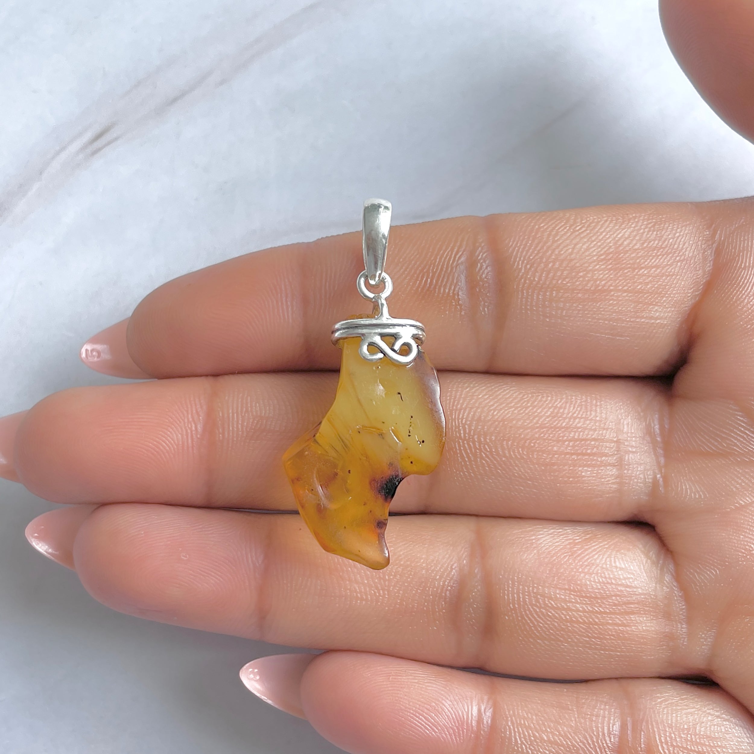 Amber Pendant-(AMB-P-125.)