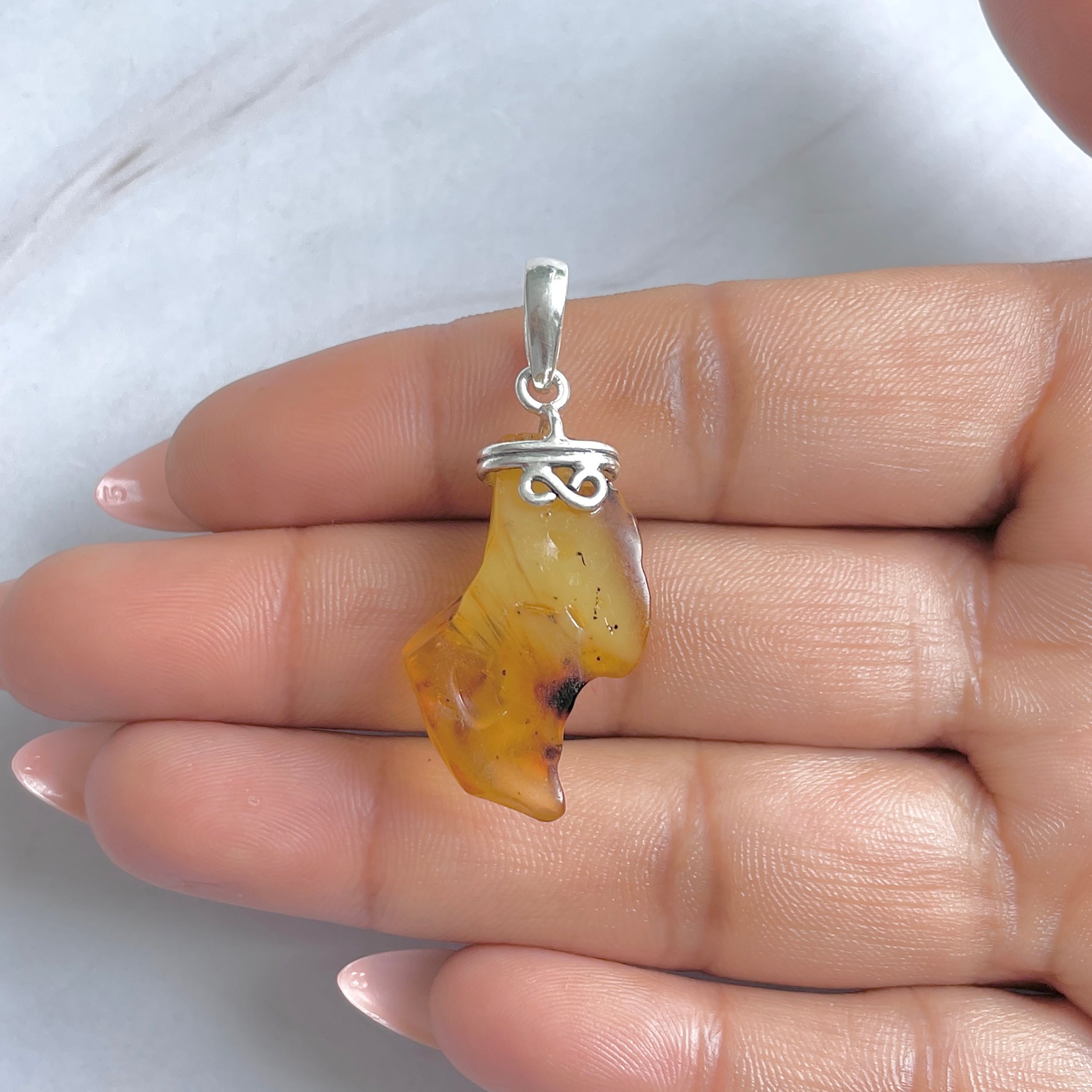 Amber Pendant-(AMB-P-125.)