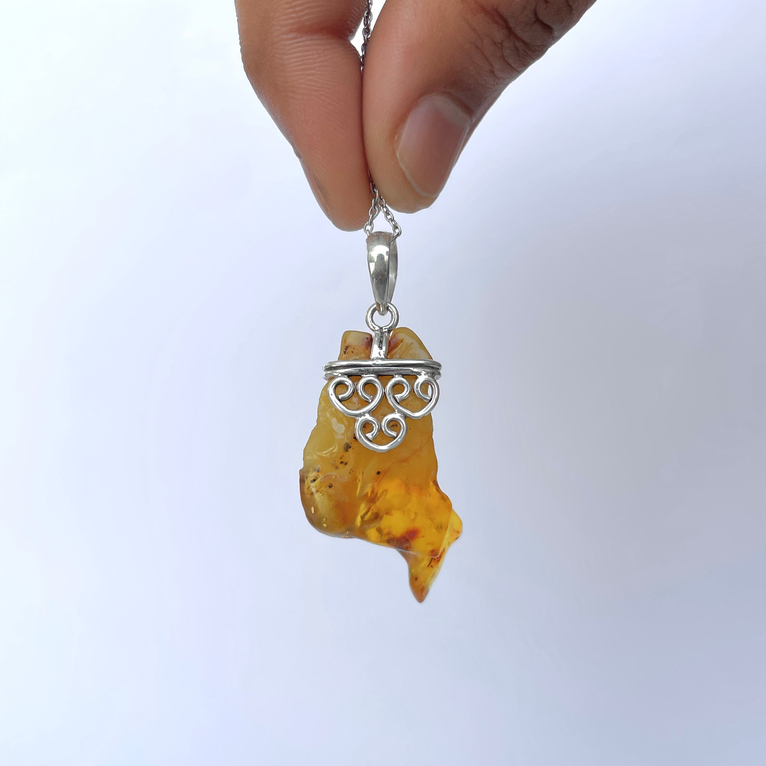 Amber Pendant-(AMB-P-128.)