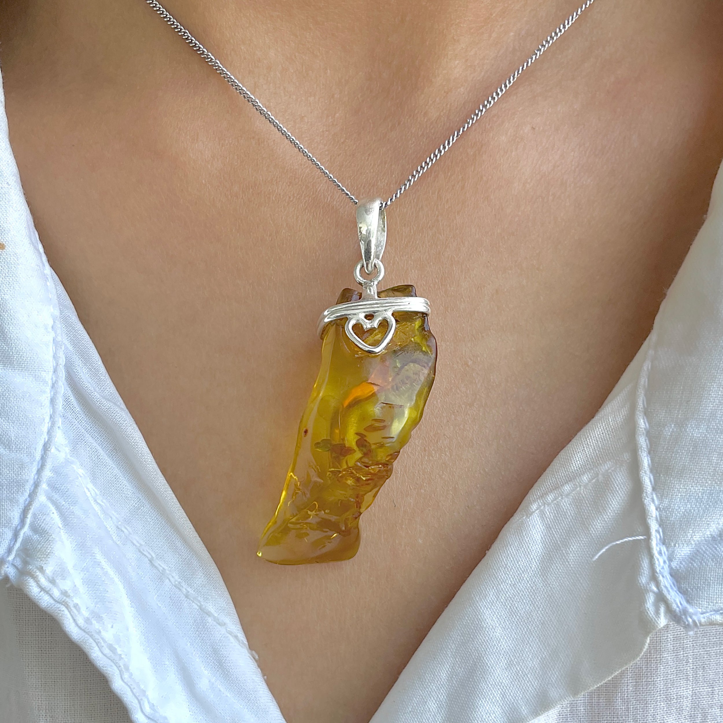Amber Pendant-(AMB-P-129.)