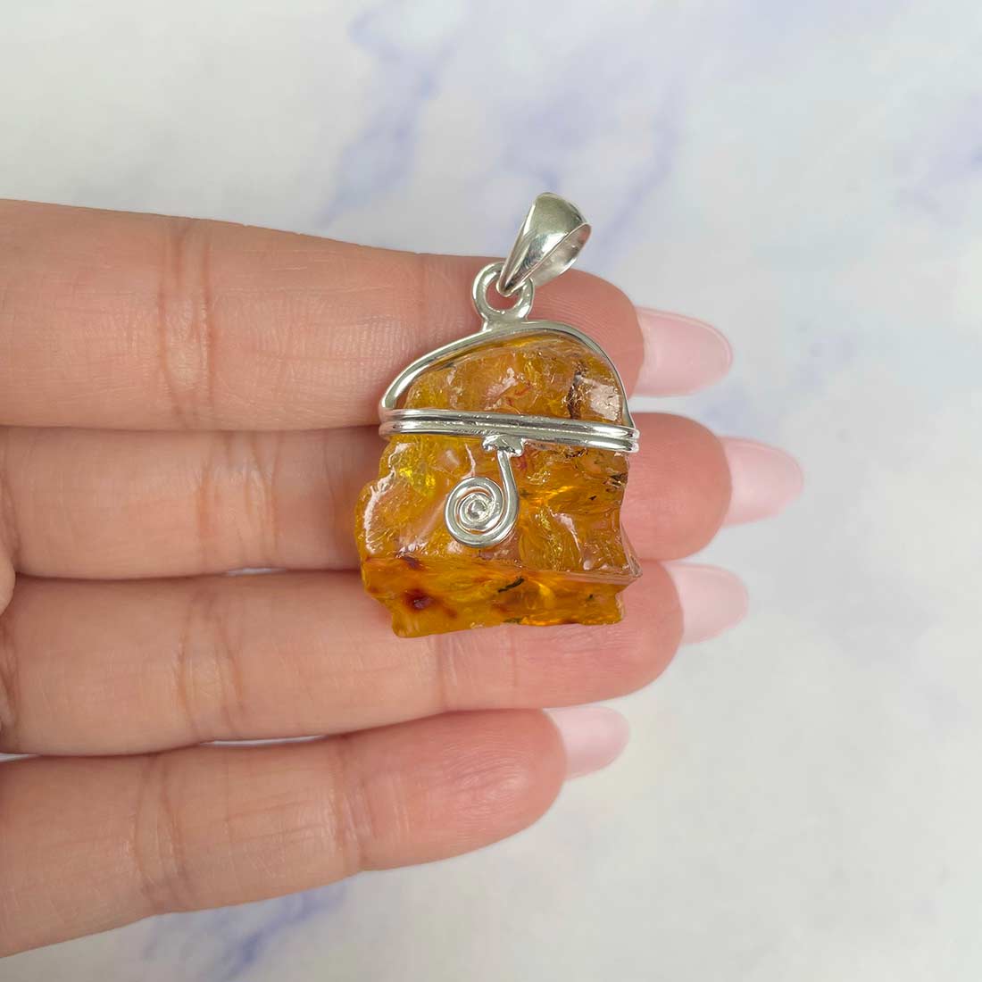Amber Pendant-(AMB-P-13.)