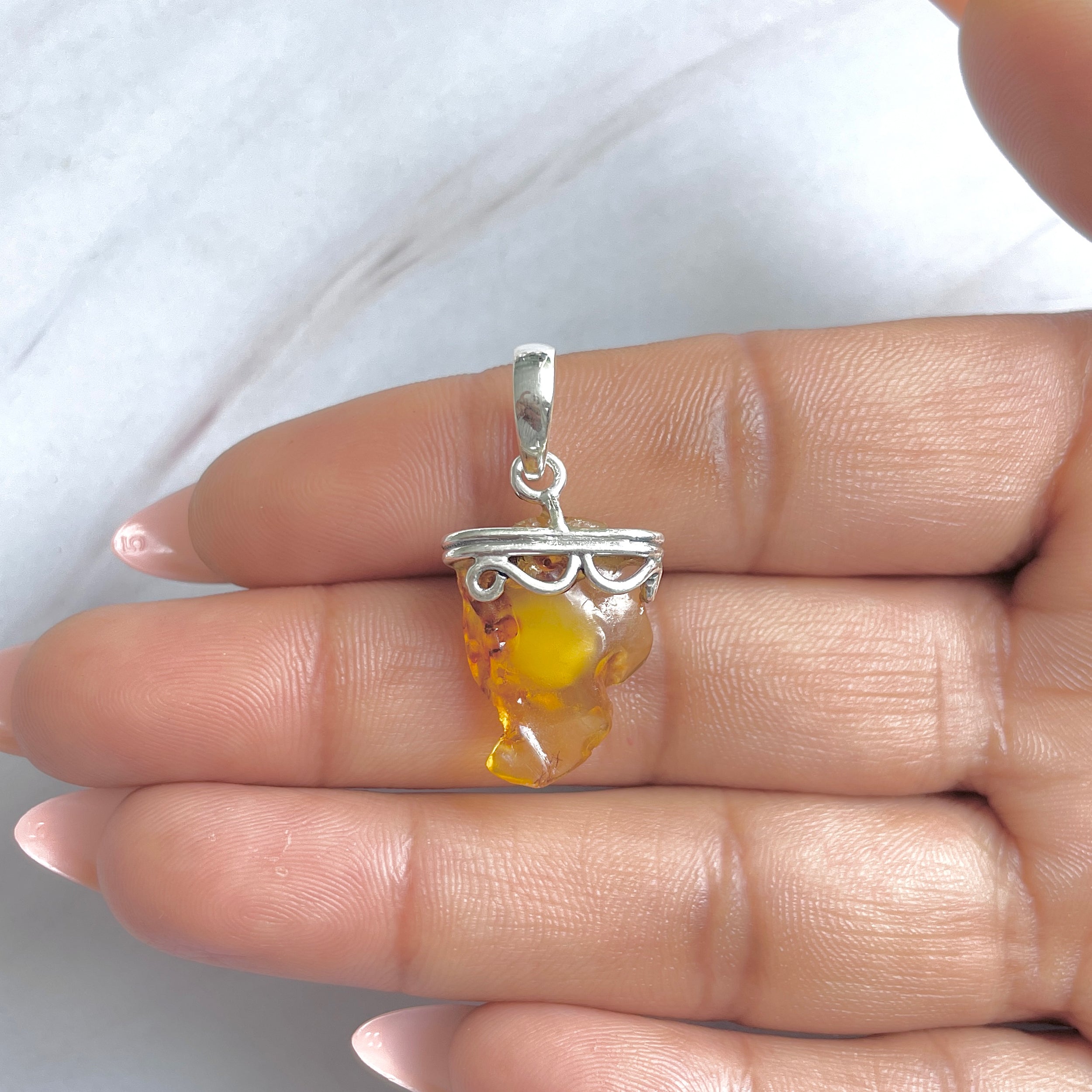 Amber Pendant-(AMB-P-130.)