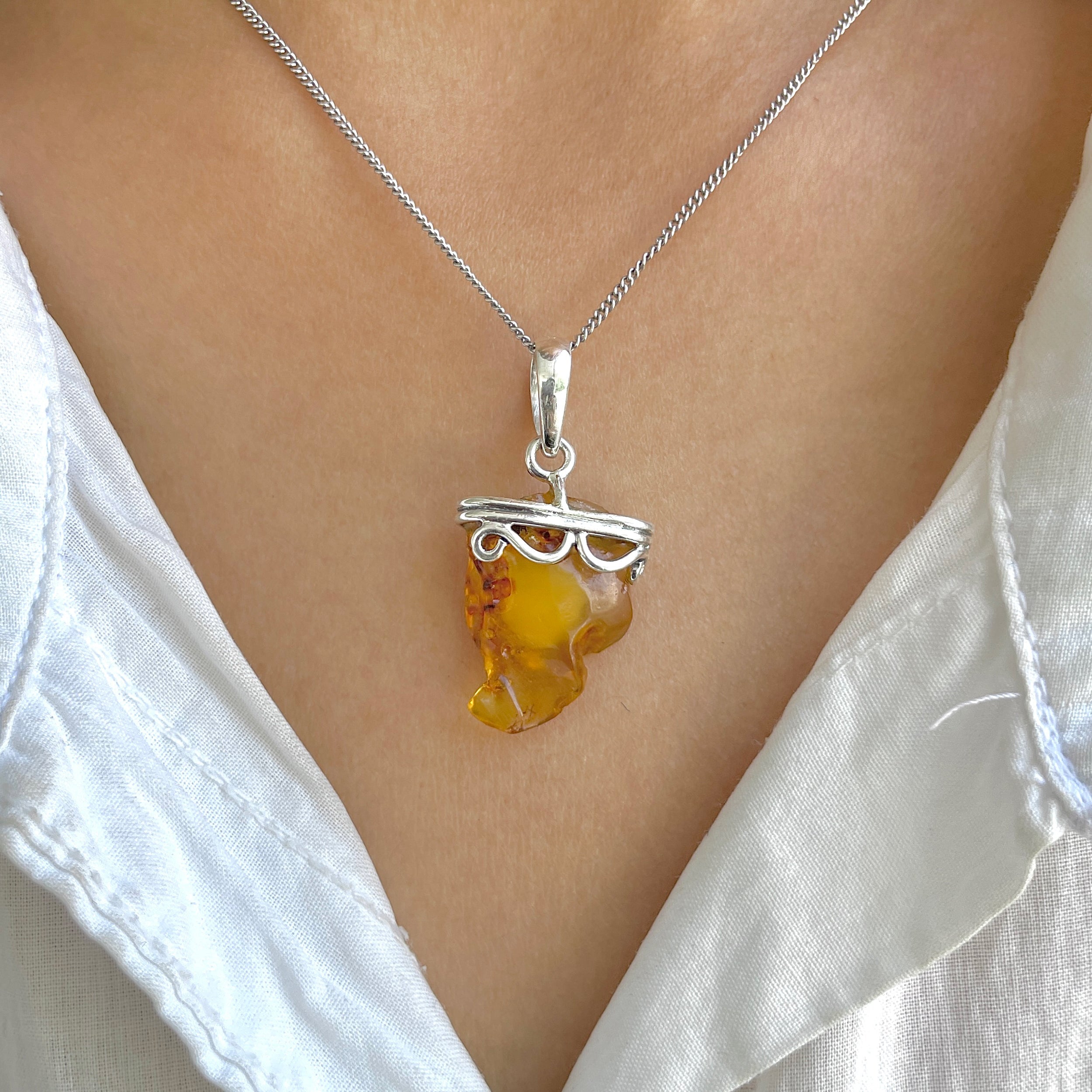 Amber Pendant-(AMB-P-130.)