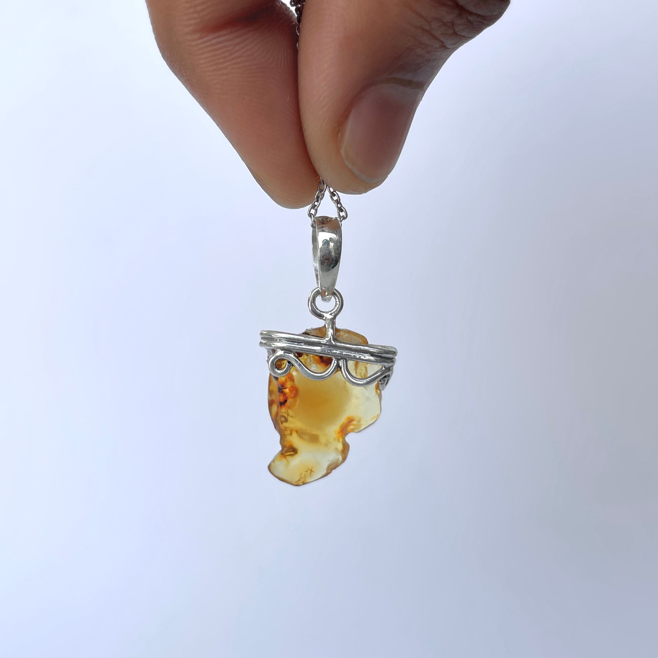 Amber Pendant-(AMB-P-130.)