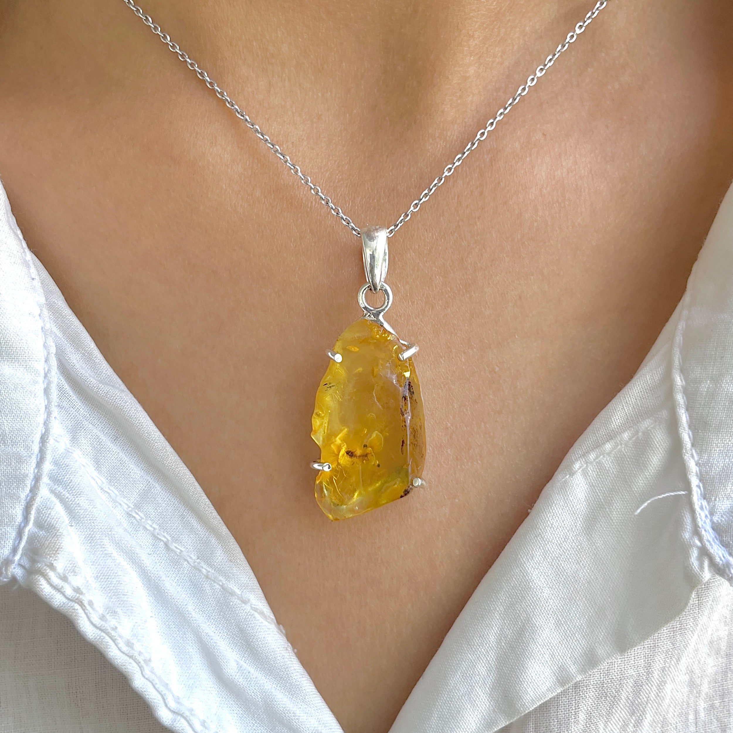 Amber Pendant-(AMB-P-139.)