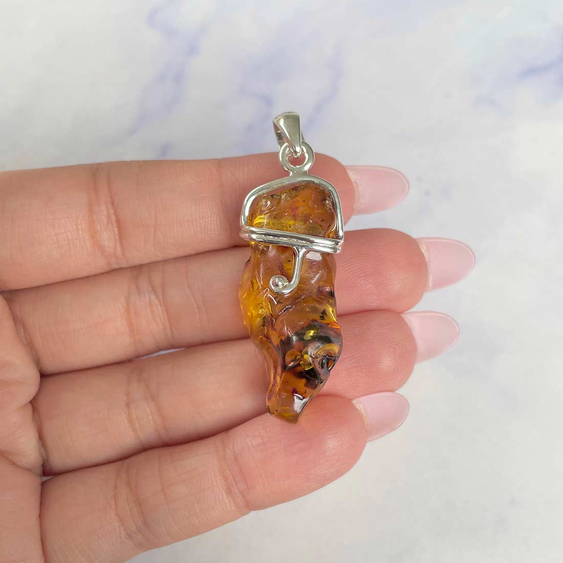 Amber Pendant-(AMB-P-14.)