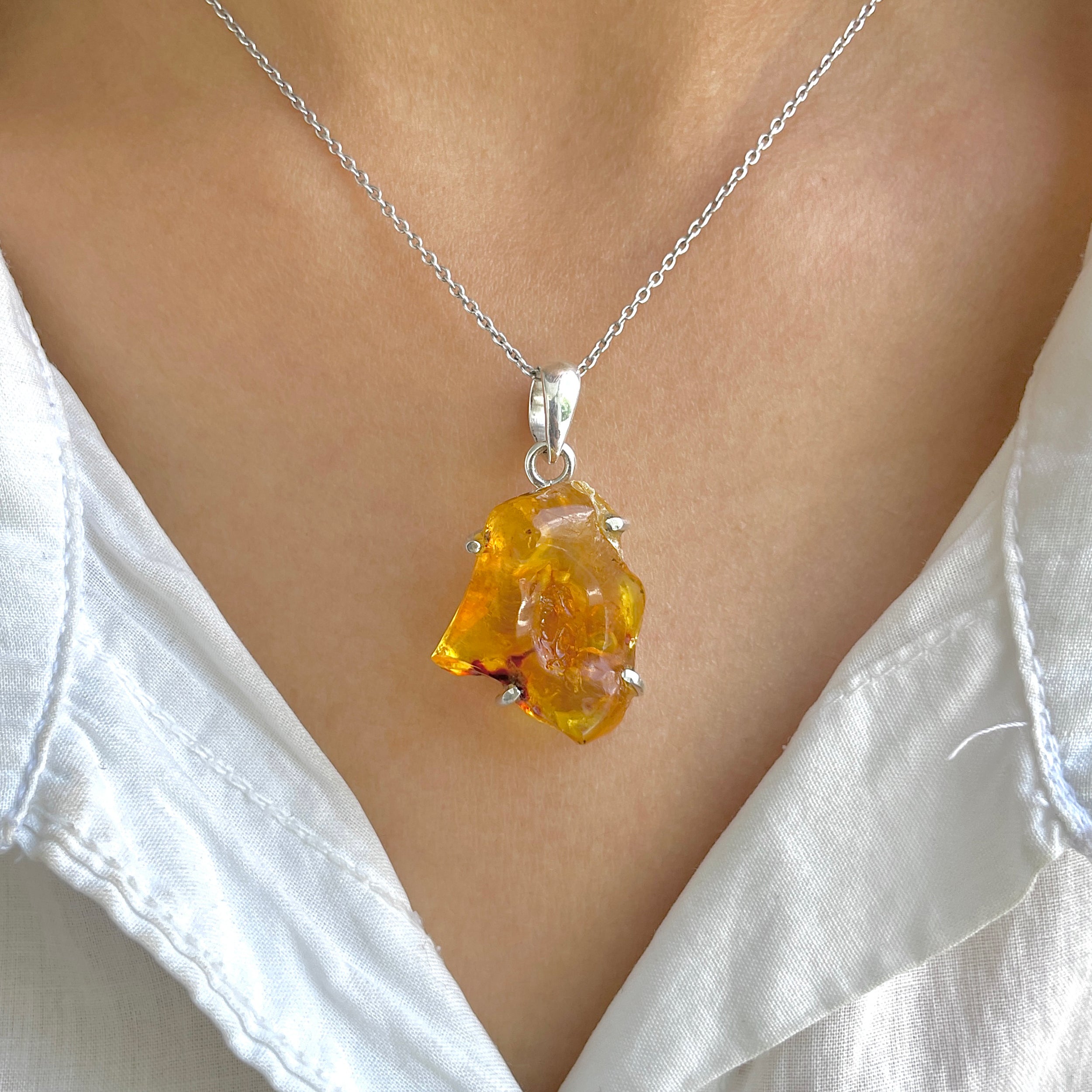 Amber Pendant-(AMB-P-140.)