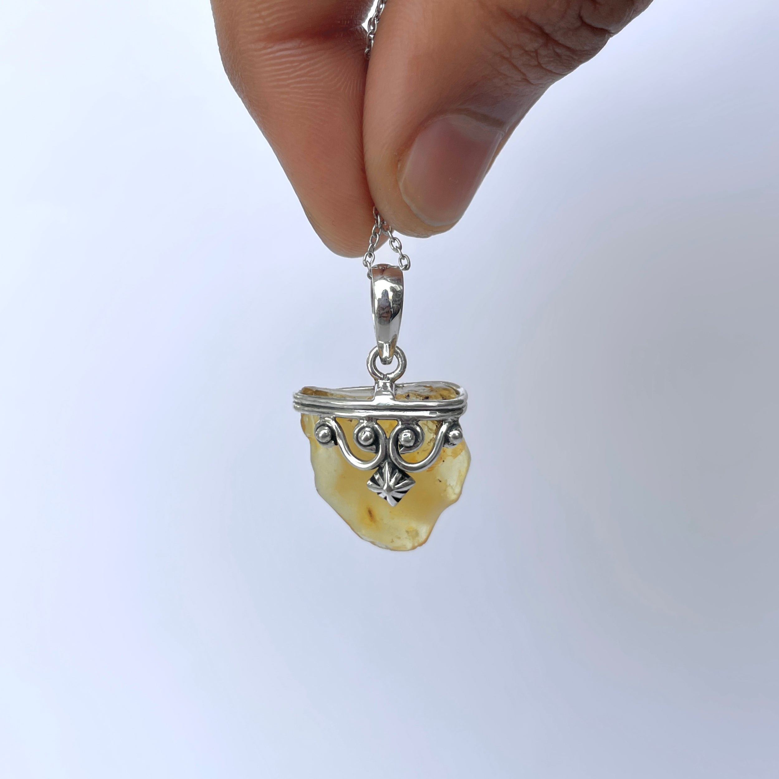 Amber Pendant-(AMB-P-145.)