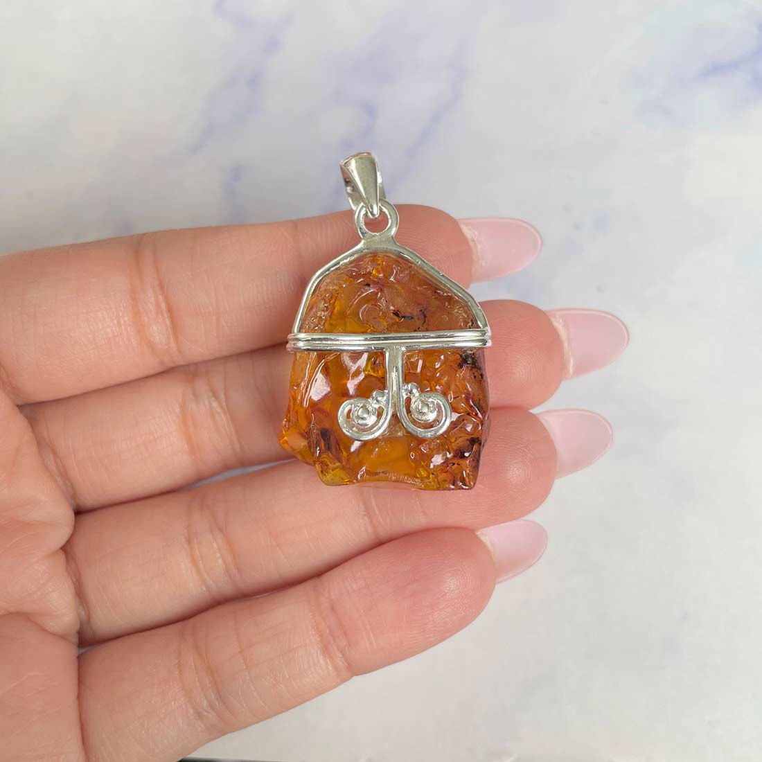 Amber Pendant-(AMB-P-15.)