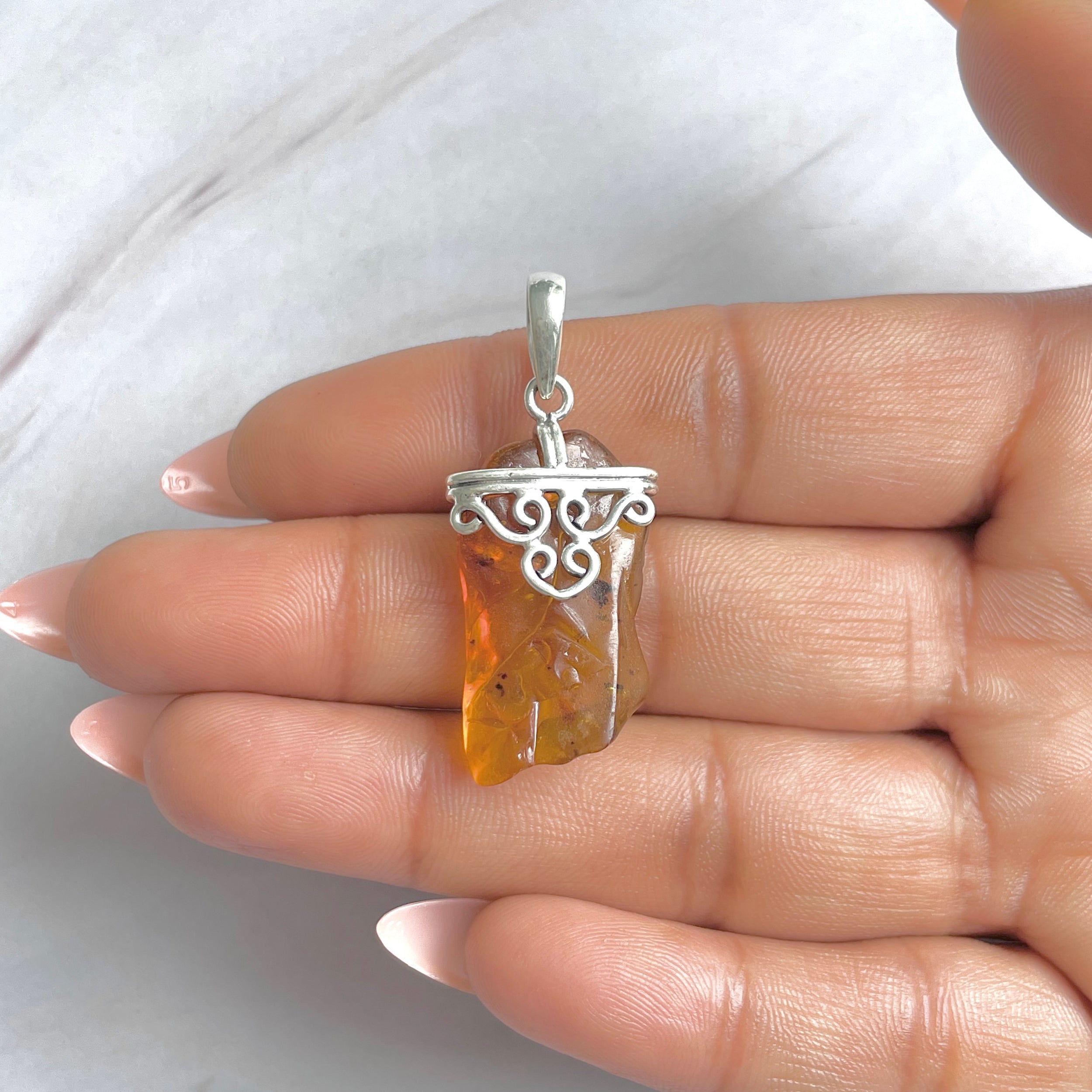 Amber Pendant-(AMB-P-94.)