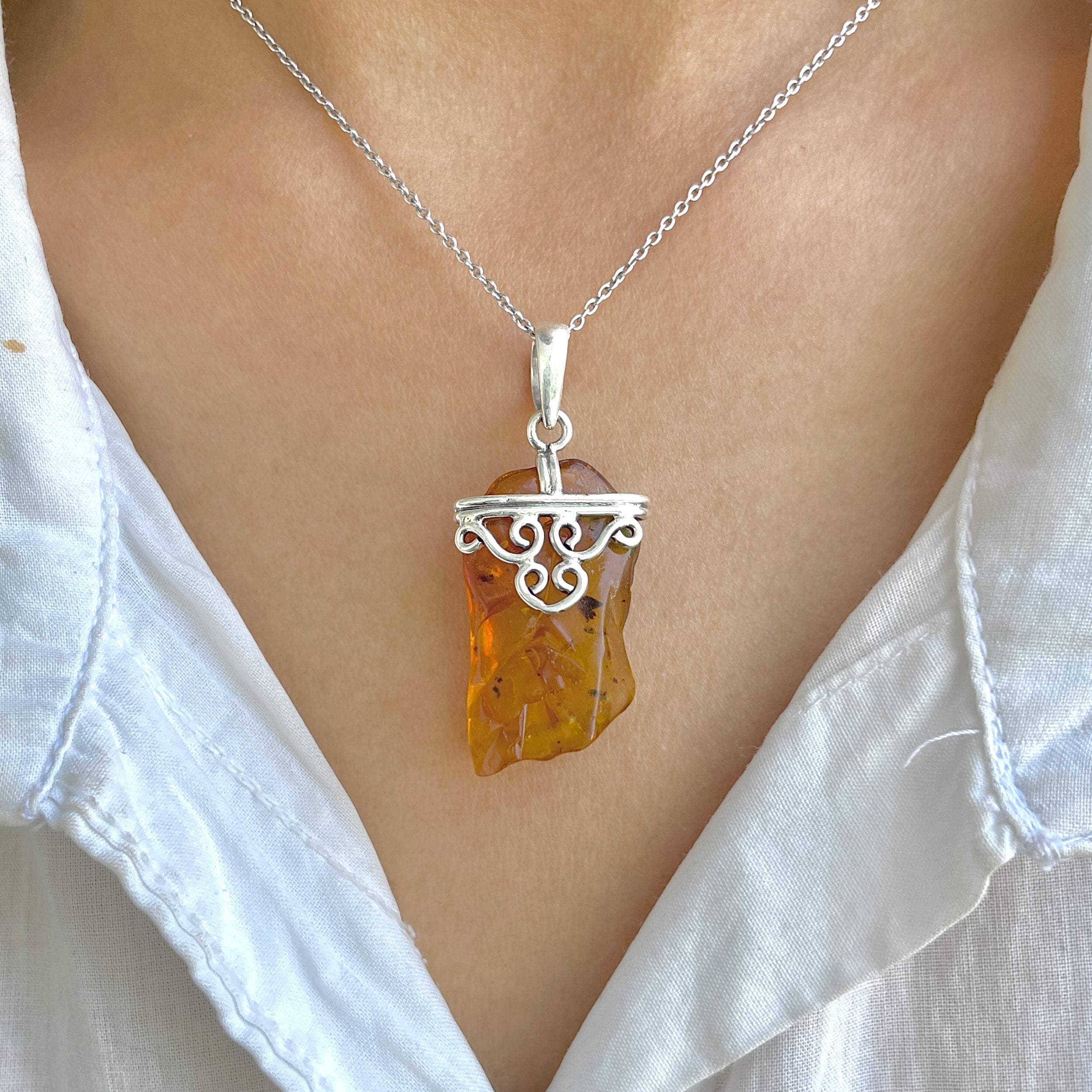 Amber Pendant-(AMB-P-94.)