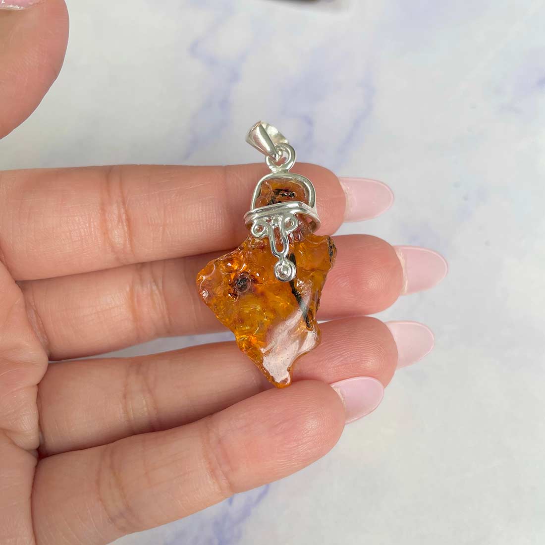 Amber Pendant-(AMB-P-17.)