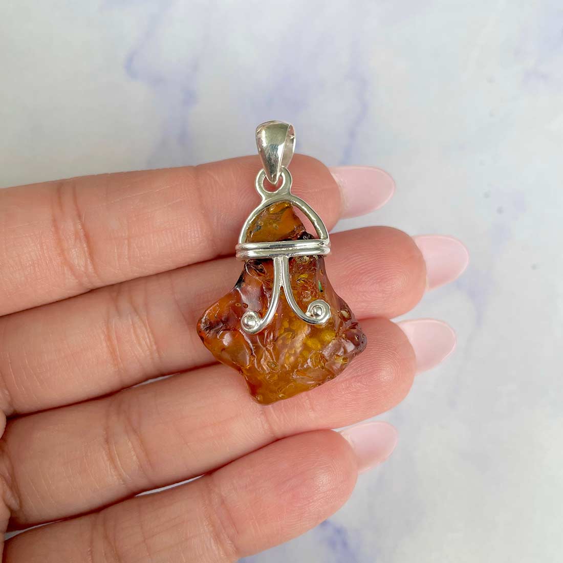 Amber Pendant-(AMB-P-23.)