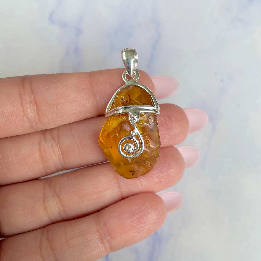 Amber Pendant-(AMB-P-24.)
