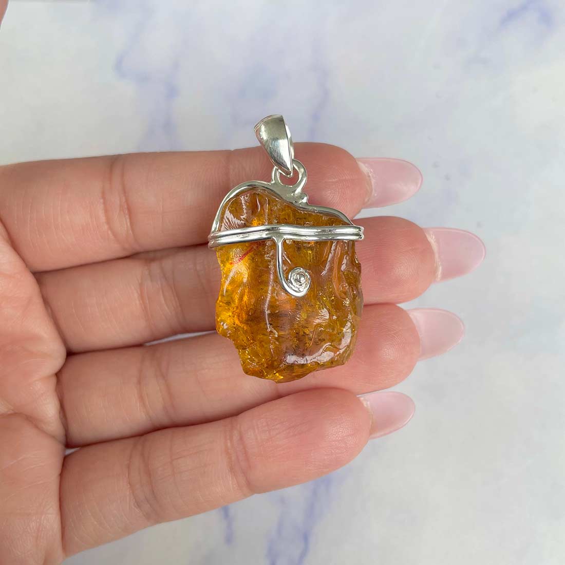 Amber Pendant-(AMB-P-25.)