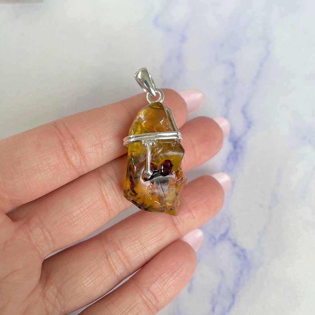 Amber Pendant-(AMB-P-26.)