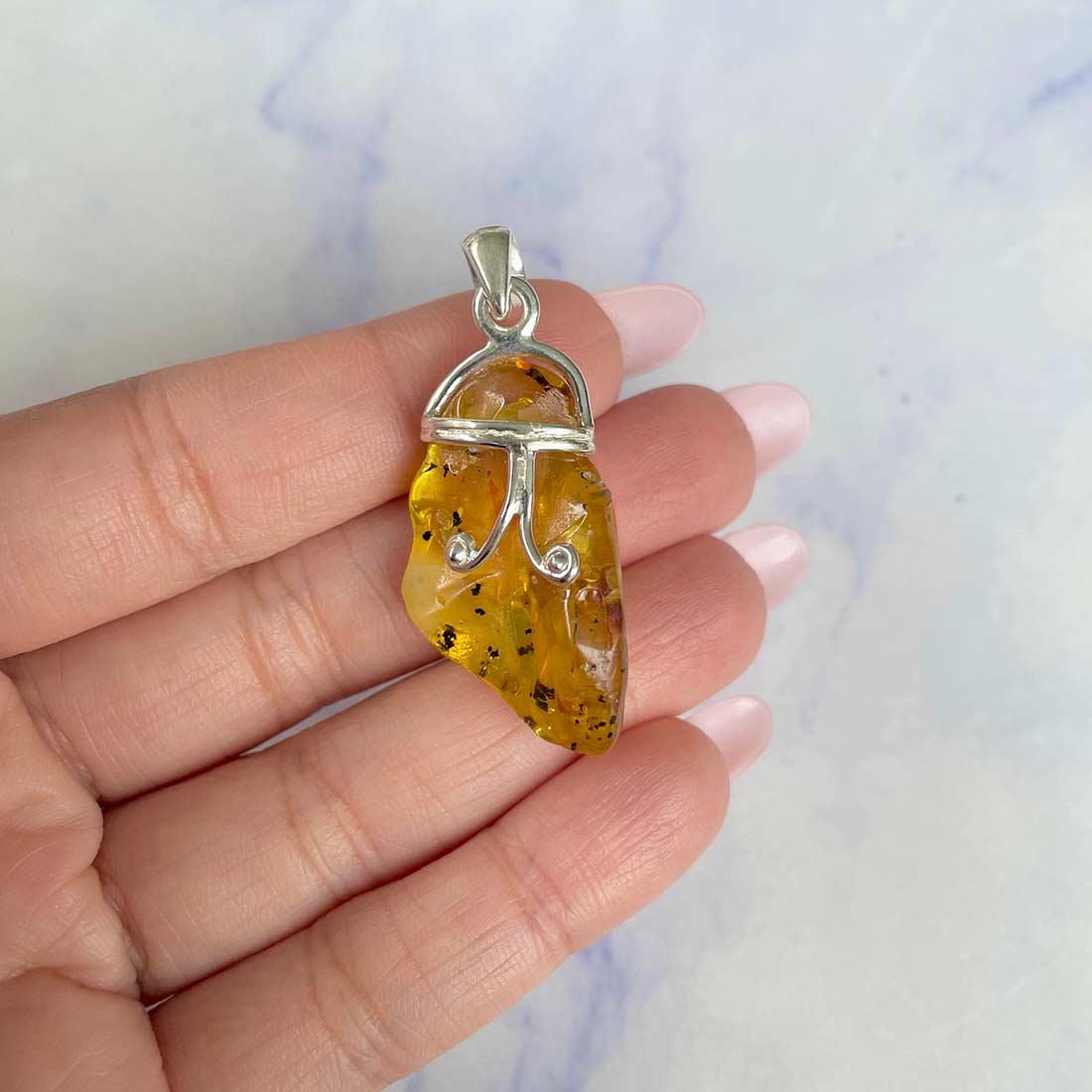 Amber Pendant-(AMB-P-27.)