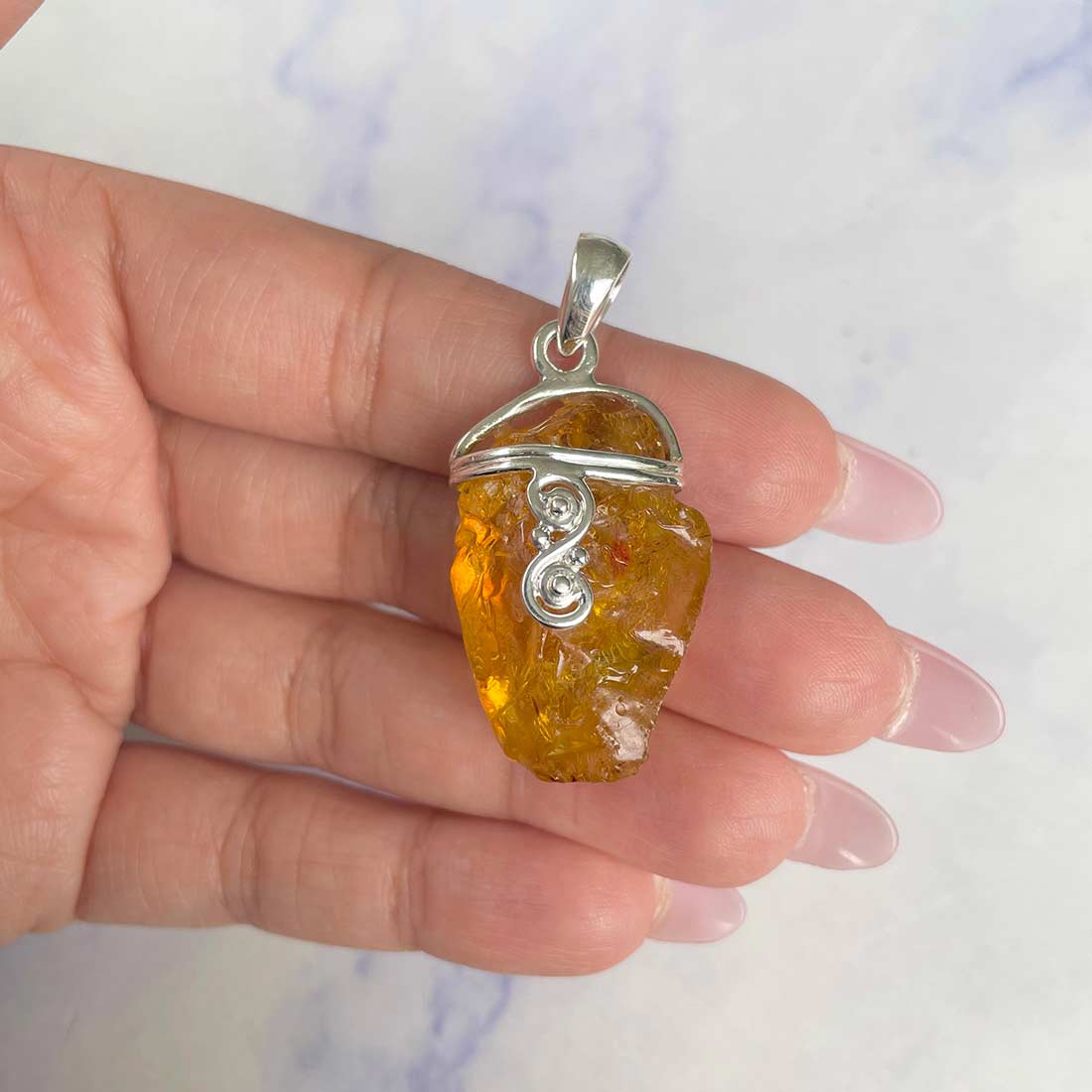Amber Pendant-(AMB-P-29.)