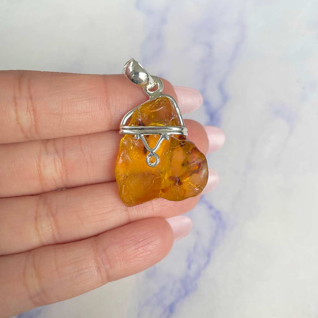 Amber Pendant-(AMB-P-40.)