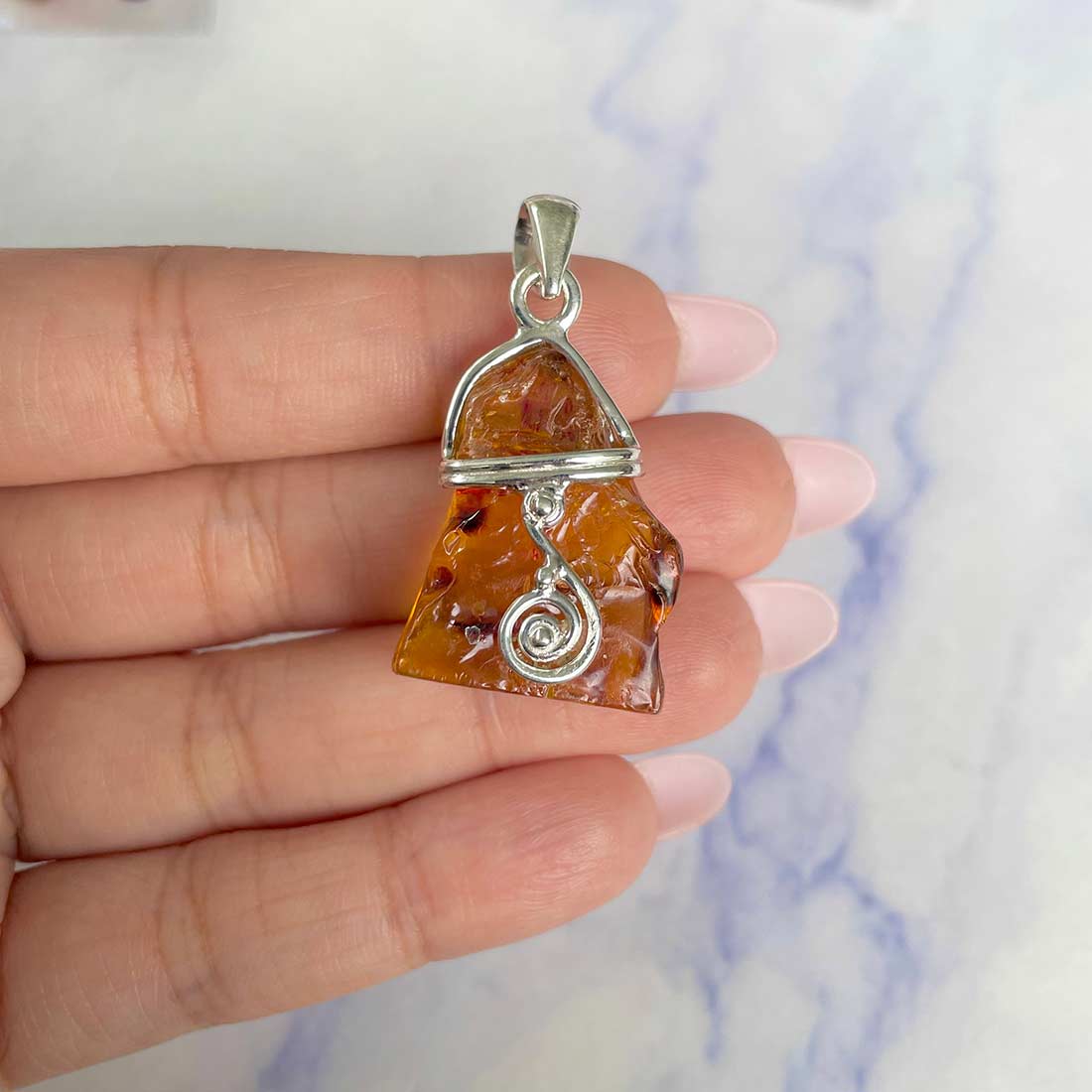Amber Pendant-(AMB-P-41.)