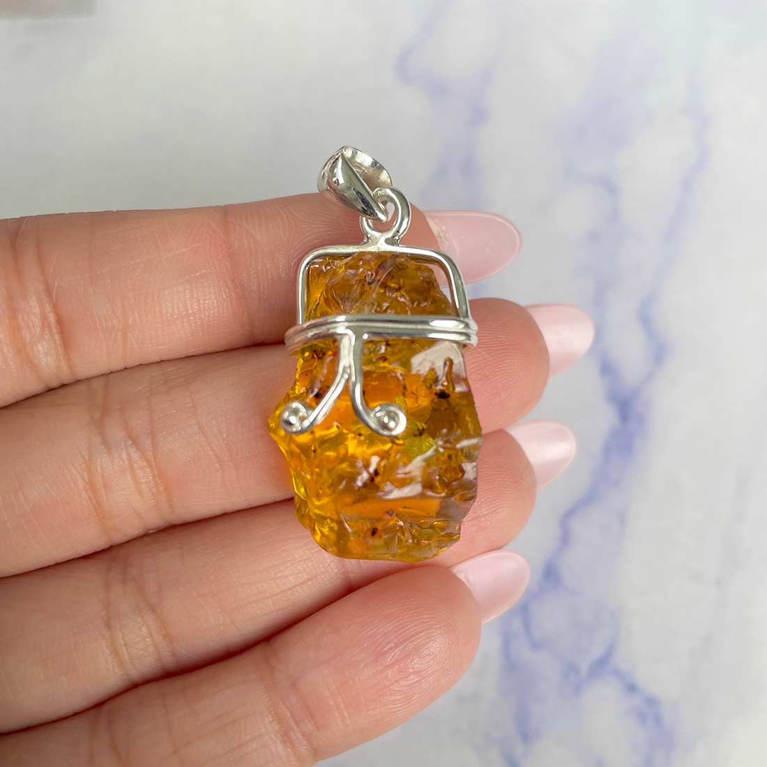 Amber Pendant-(AMB-P-42.)