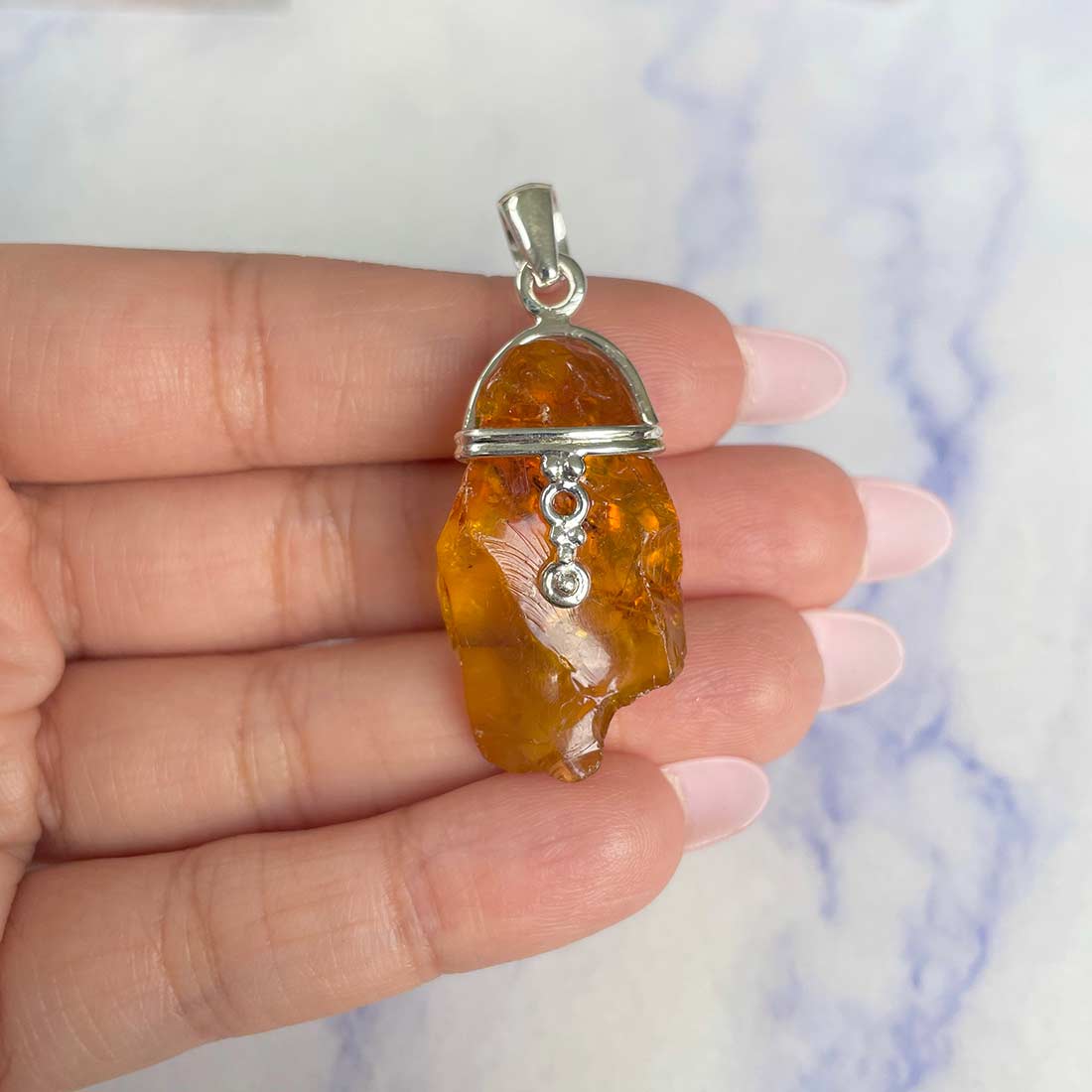 Amber Pendant-(AMB-P-44.)