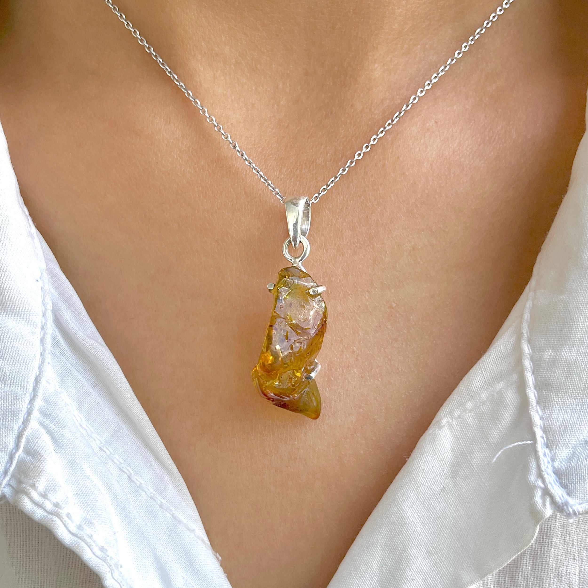 Amber Pendant-(AMB-P-46.)