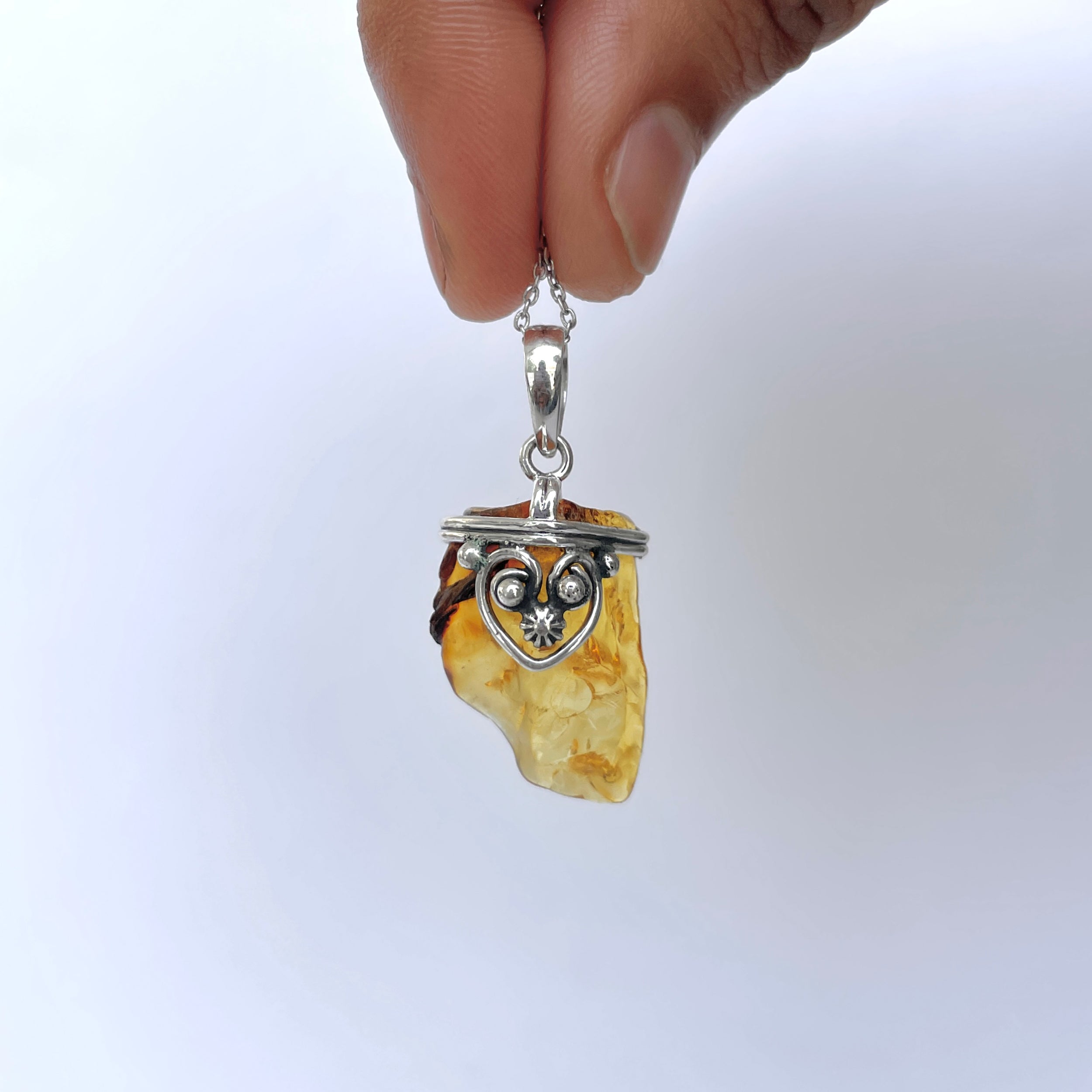 Amber Pendant-(AMB-P-51.)