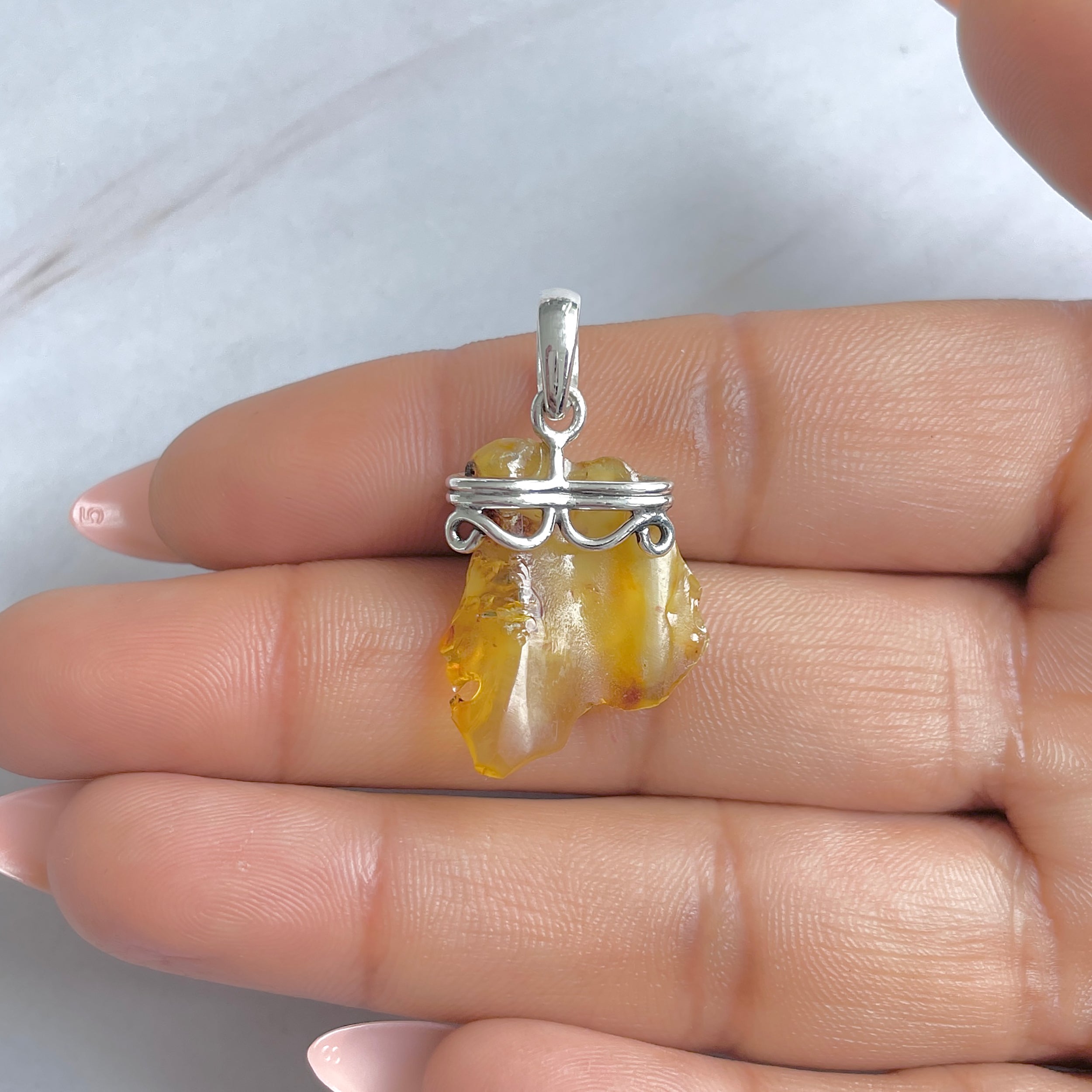Amber Pendant-(AMB-P-55.)