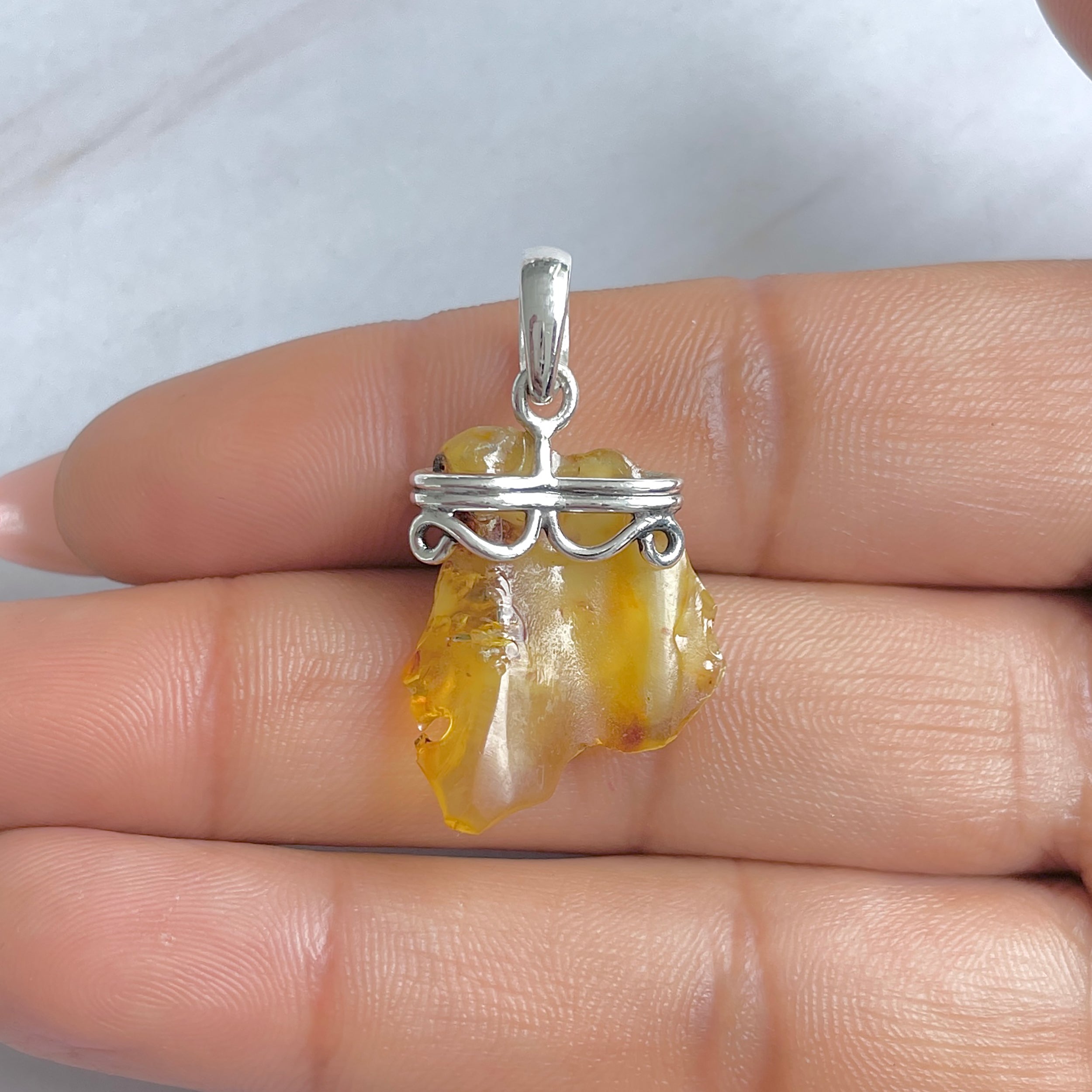 Amber Pendant-(AMB-P-55.)