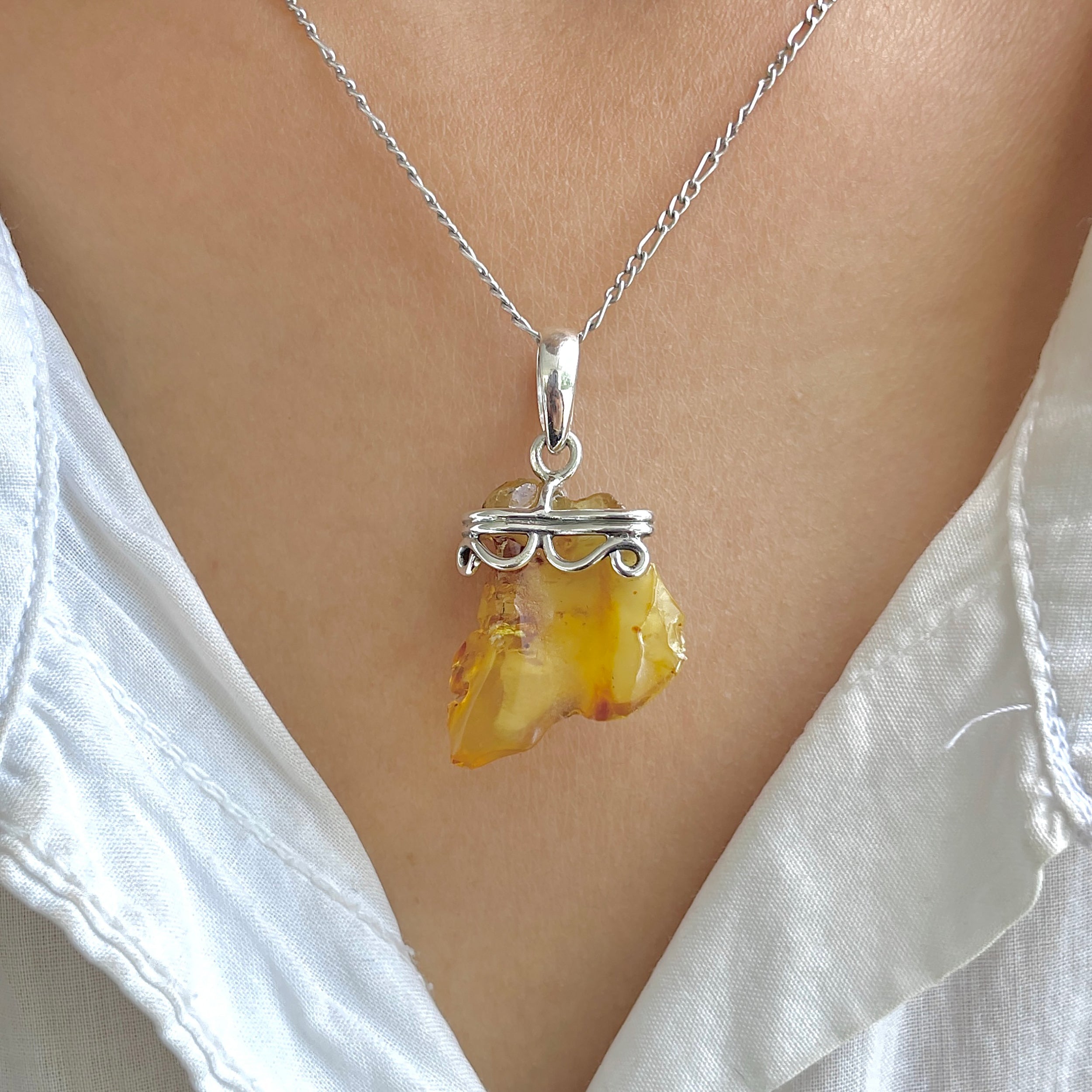 Amber Pendant-(AMB-P-55.)